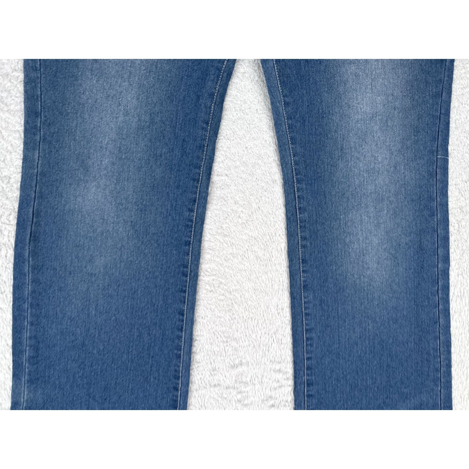 Denime JJC Jeans Womens 1X Blue Denim Bootcut Stretch Mid Rise Classic Casual Pants Jeans Size 40" / US 18 - 3 Thumbnail