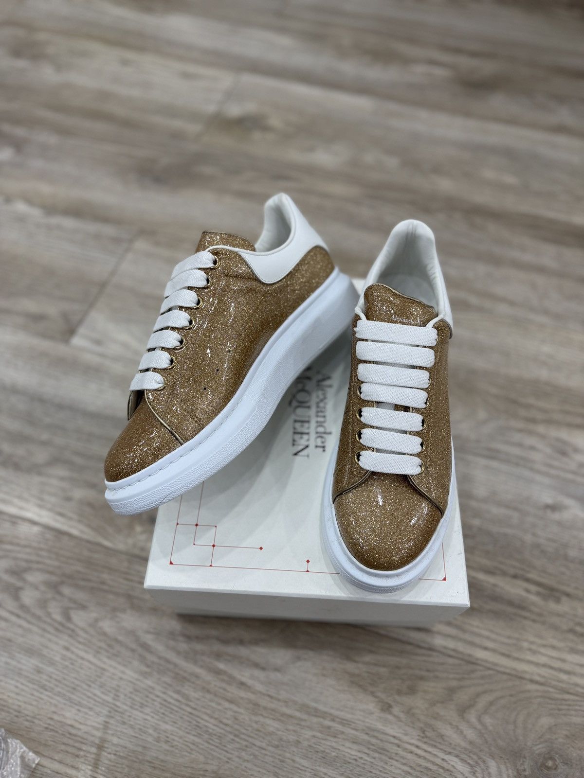 Alexander McQueen Alexander McQueen 'Rose Gold White' Size US 8.5 / EU 41-42 - 2 Thumbnail