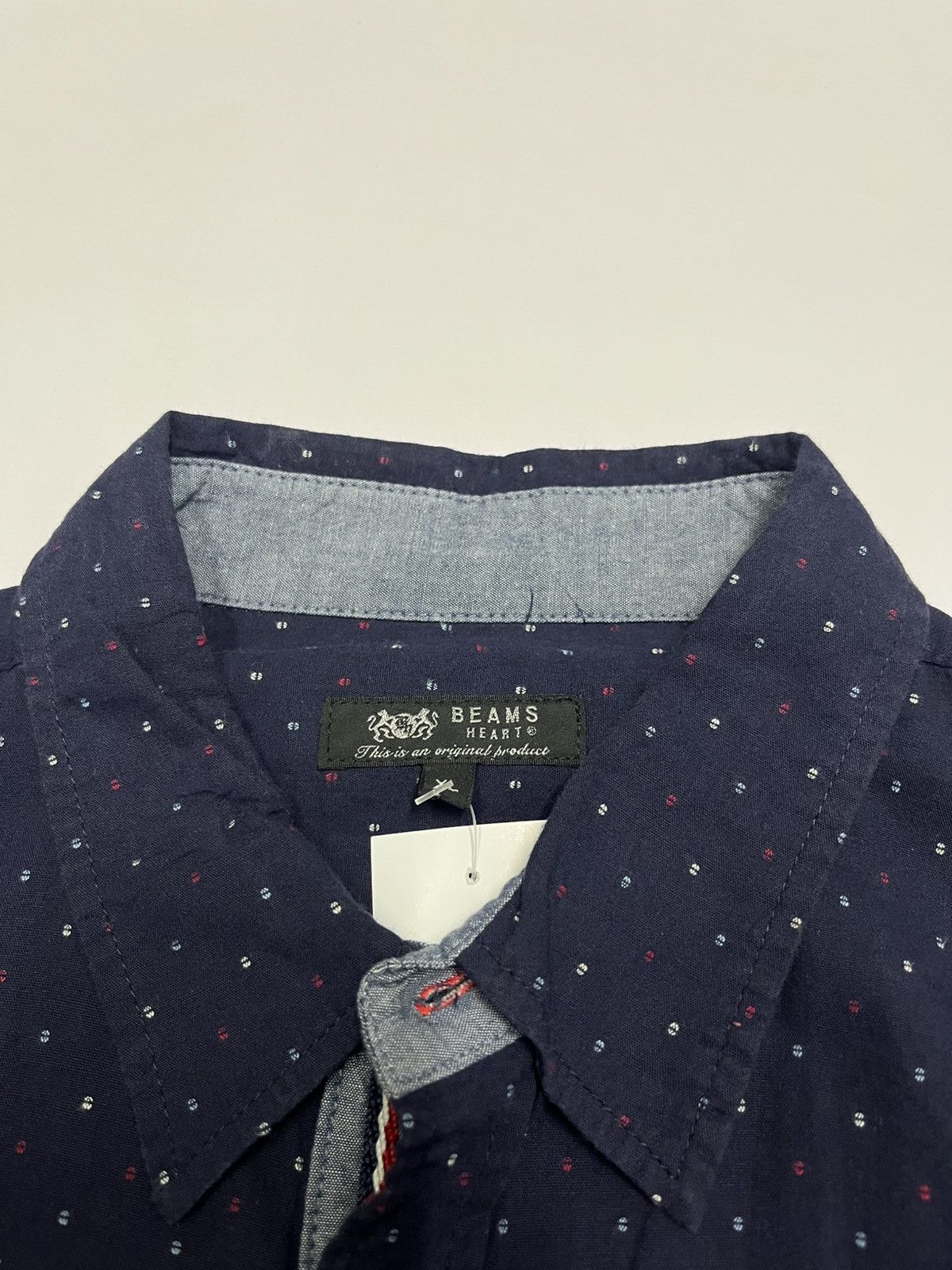 Japanese Brand 🇯🇵Beams heart polka dot shirt Size US XL / EU 56 / 4 - 7 Thumbnail