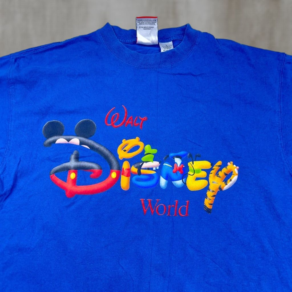 Disney VINTAGE Disney Shirt Men L Blue Mickey Mouse Walt World Spell Out 90s Y2 Tee Graphic Print Logo Costume? Size US L / EU 52-54 / 3 - 1 Thumbnail