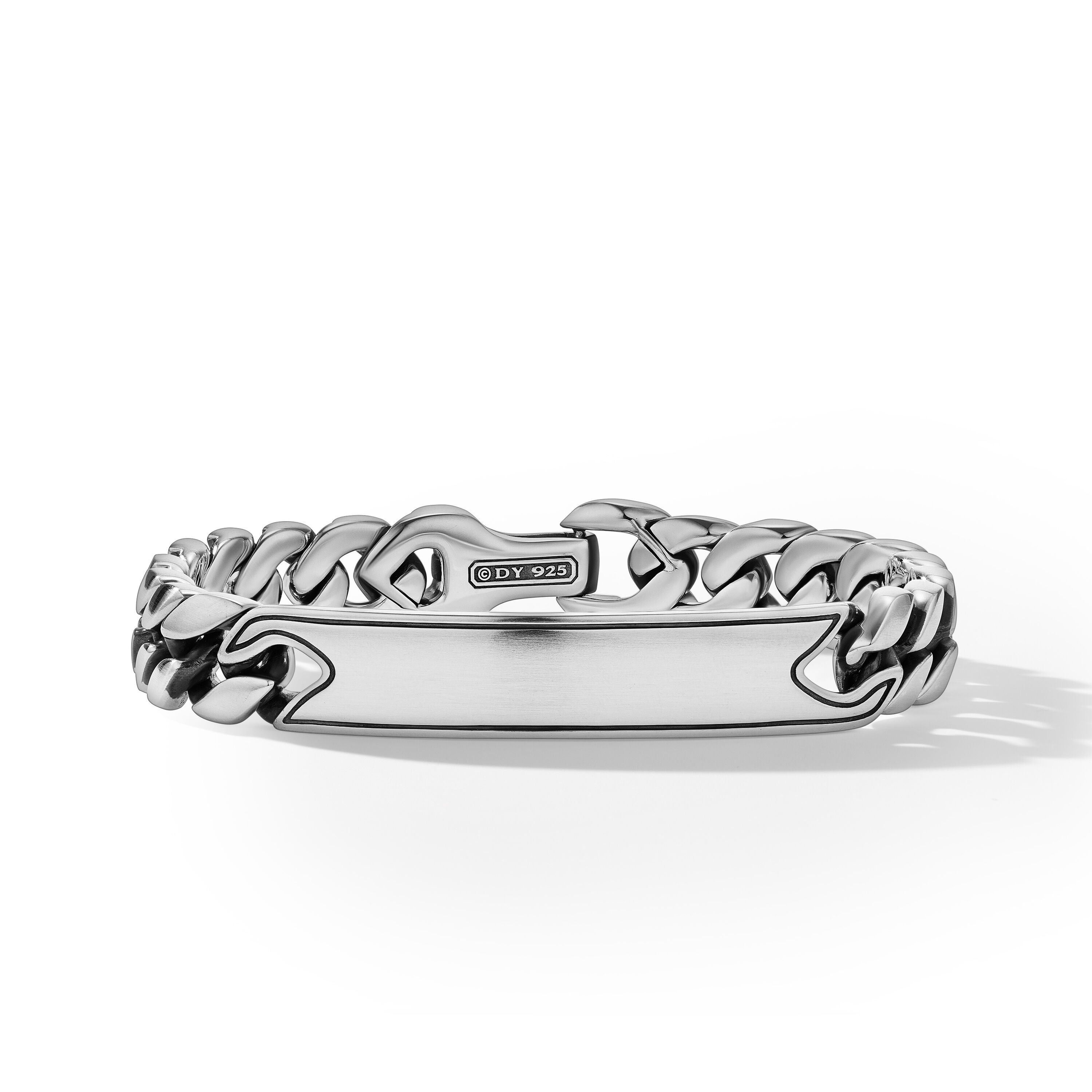 o1w1db10325 Size:OS/ Curb Chain Id Bracelet in Silver