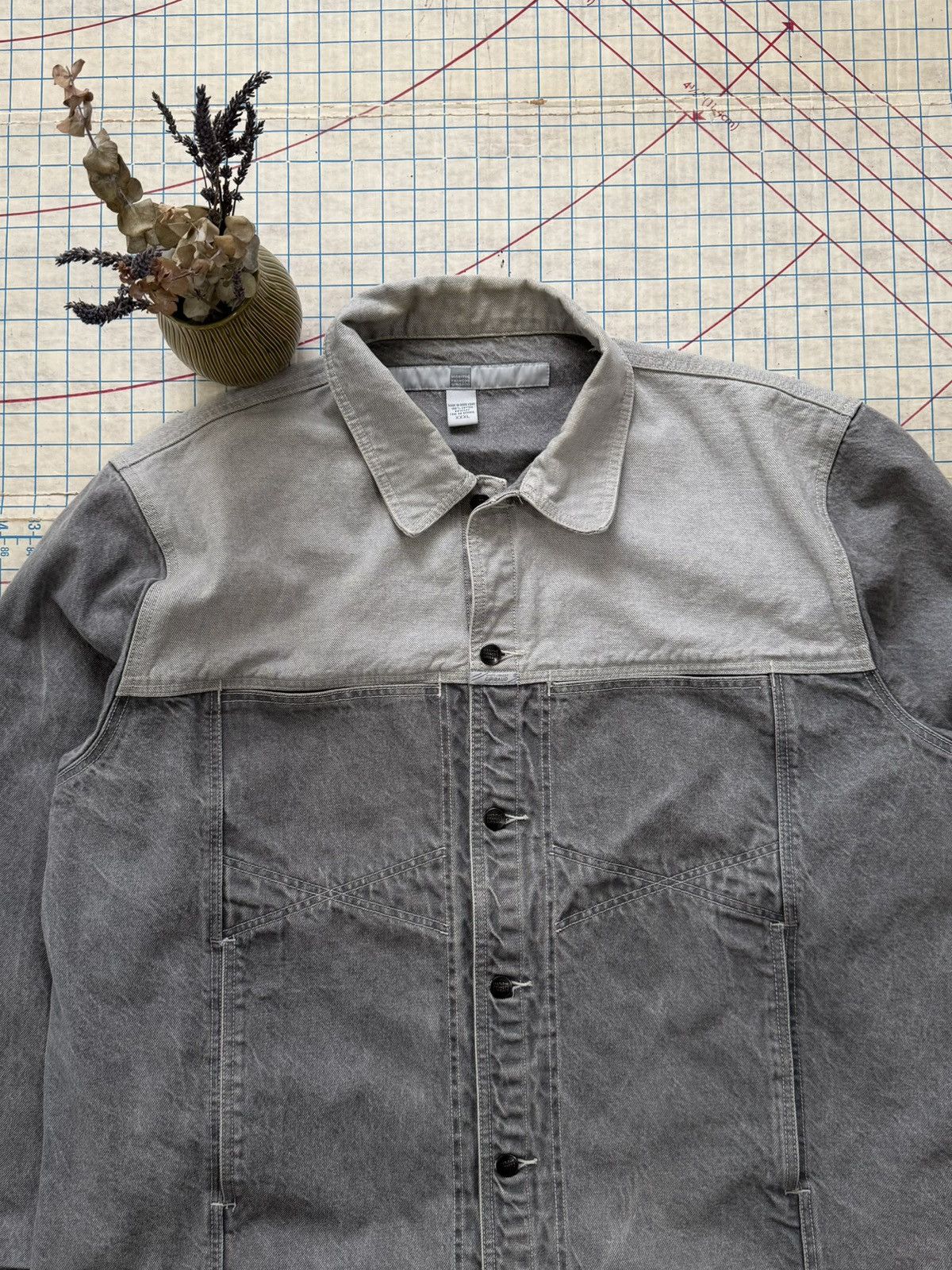 Marithe + Francois Girbaud × Vintage Vintage 90’s MFG Marithe Francois Girbaud Jean Jacket Gray Size US XXL / EU 58 / 5 - 3 Thumbnail