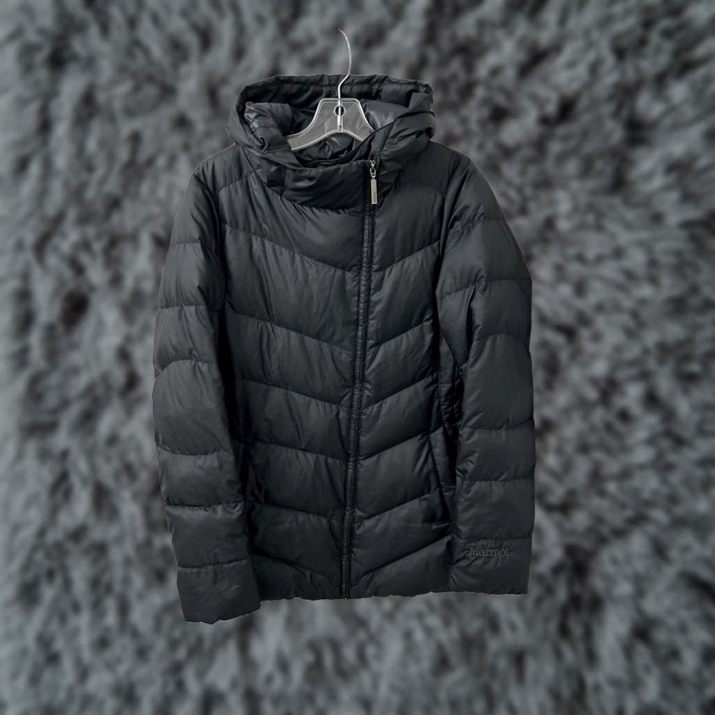Marmot Marmot Puffer Jacket Womens Medium Black 700 Fill Down Fleece Lined Full Zip L/S Size M / US 6-8 / IT 42-44 - 1 Thumbnail