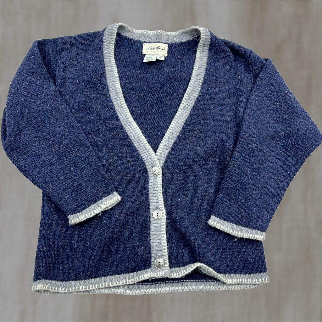Eddie Bauer VINTAGE Eddie Bauer Cardigan Sweater Women Small Blue Wool Knit 90s Made In USA Size S / US 4 / IT 40 - 1 Thumbnail