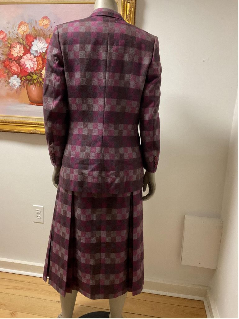 Vintage 1970s Lady Heritage Women’s Vintage Wool Blazer & Skirt Suit Size L / US 10 / IT 46 - 4 Thumbnail