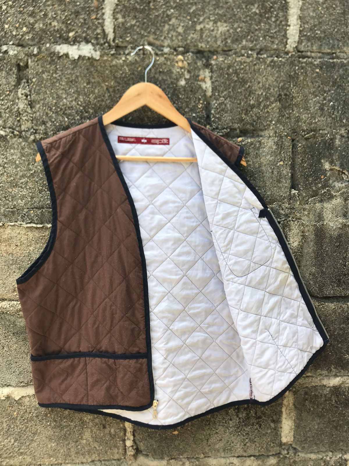 Split 🔥Vintage 90s Split Zip Quilted Vest- One Size Size US M / EU 48-50 / 2 - 5 Thumbnail