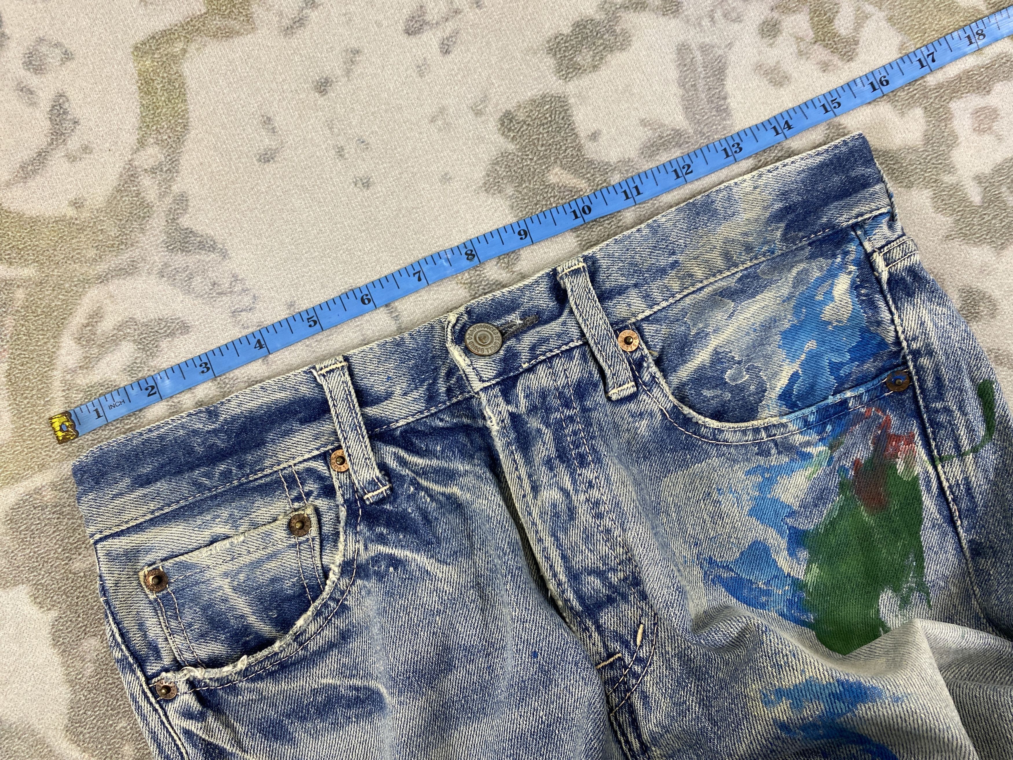 If Six Was Nine Vintage Painter Domingo Jeans 30x33 Denim- JN3604 Size US 30 / EU 46 - 5 Thumbnail