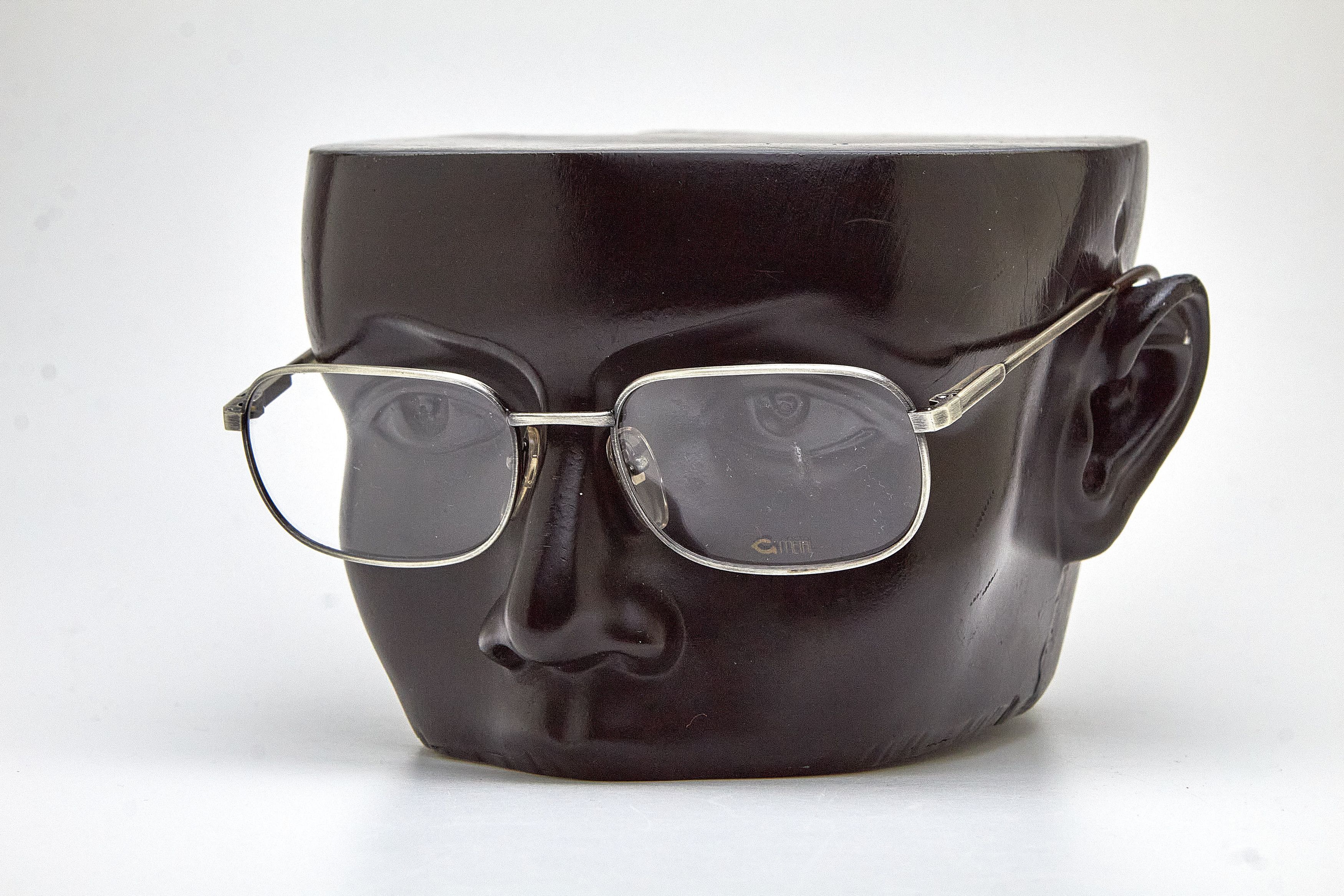 Vintage Old Money GRASSET Brushed Silver Rectangular Quiet Lux Specs Size ONE SIZE - 7 Thumbnail