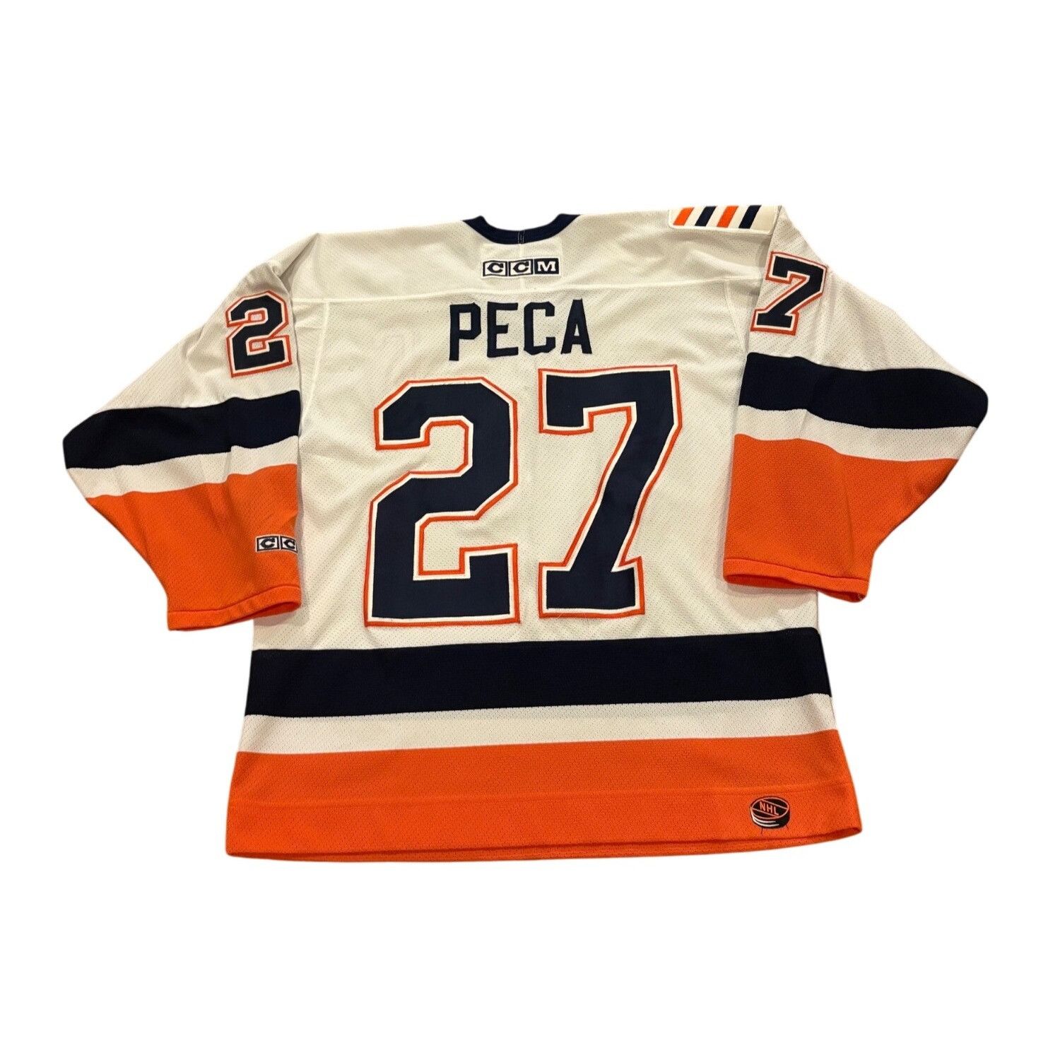 Ccm Vtg CCM New York Islanders Michael Peca #27 Signed Stitched Size US M / EU 48-50 / 2 - 2 Thumbnail