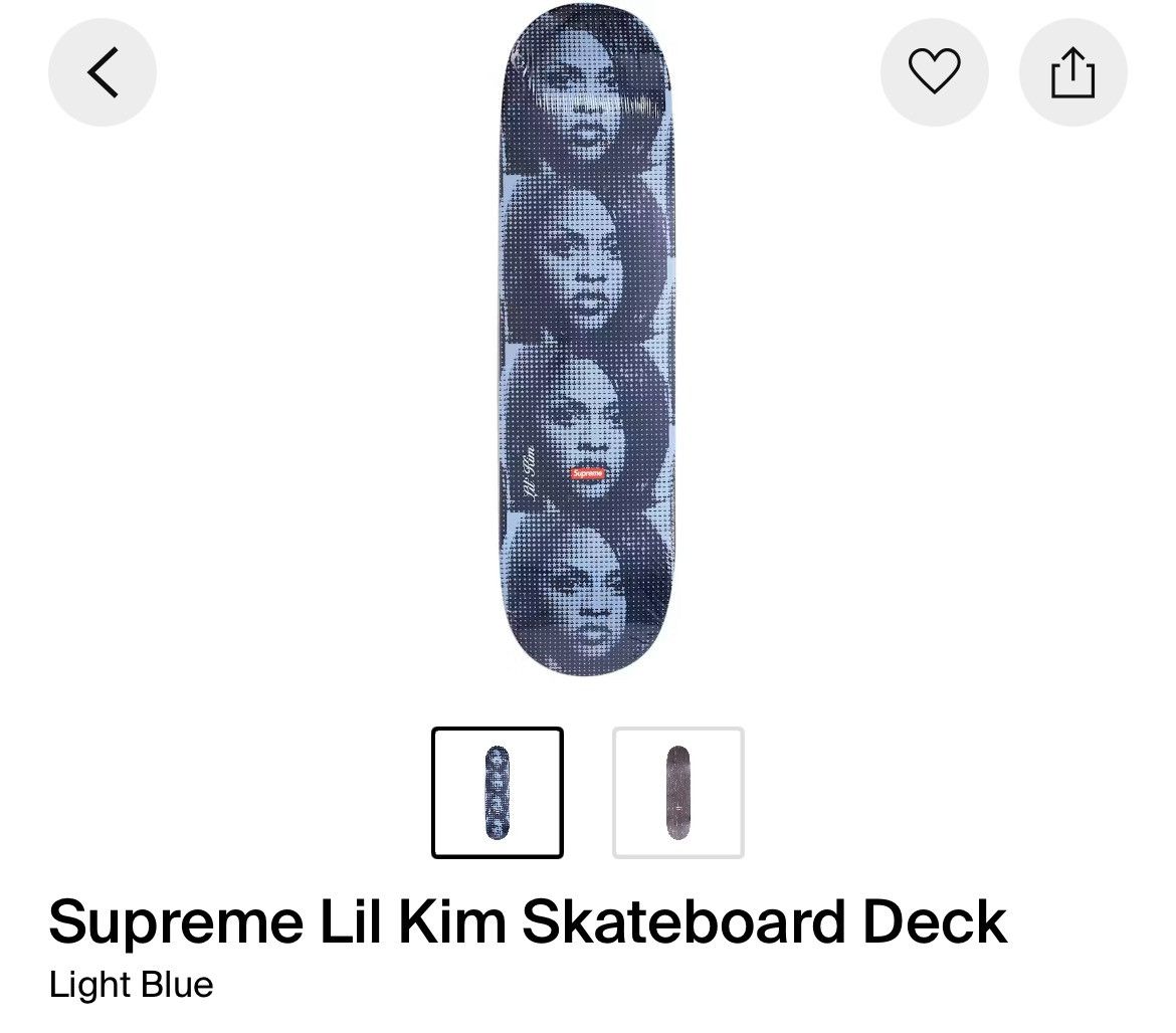 Supreme SUPREME LIL KIM SKATEBOARD DECK LIGHT BLUE | Grailed