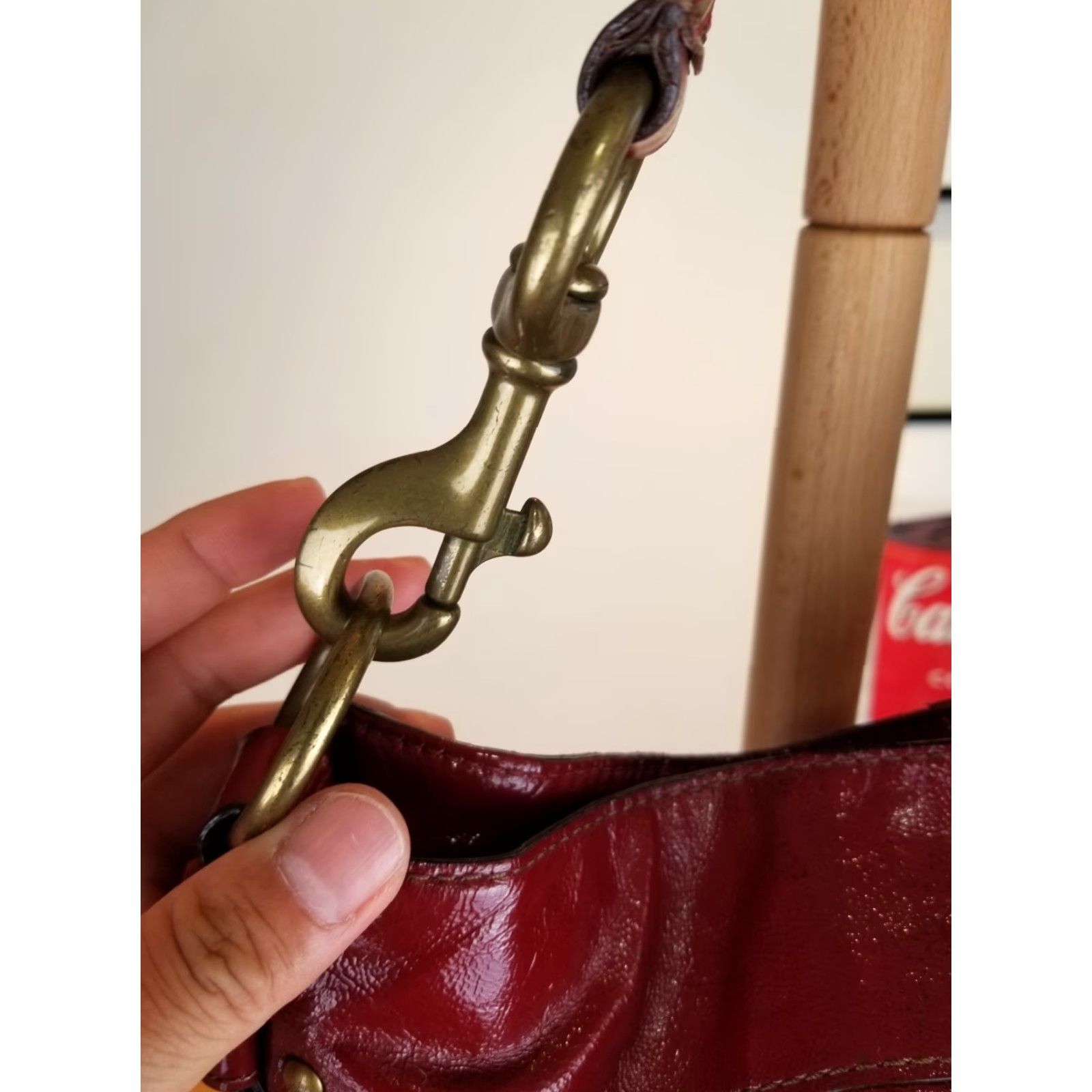 Coach VINTAGE COACH RED LEATHER SHOULDER HAND BAG SZ 13'X9'X4' 12735 Size ONE SIZE - 5 Thumbnail