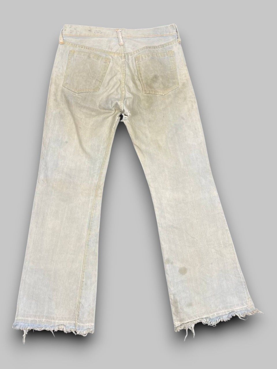 Vintage vintage japan brand bootcut flare stained distressed denim Size US 33 - 2 Thumbnail