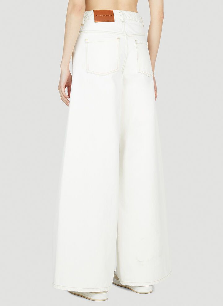 Moncler o1y1125 Denim Pant in White Size 26" / US 2 / IT 38 - 5 Thumbnail