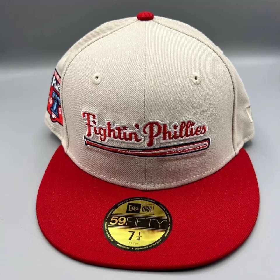 New Era Philadelphia Phillies Hat Men 7 1/4 59Fifty New Era Fitted Size ONE SIZE - 2 Thumbnail