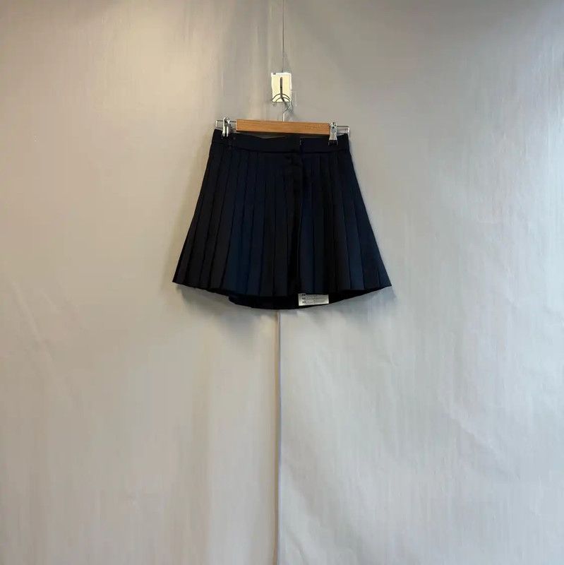 Thom Browne Thom Browne Black Wool Pleated Skirt 0089 Size 30" / US 8 / IT 44 - 1 Thumbnail