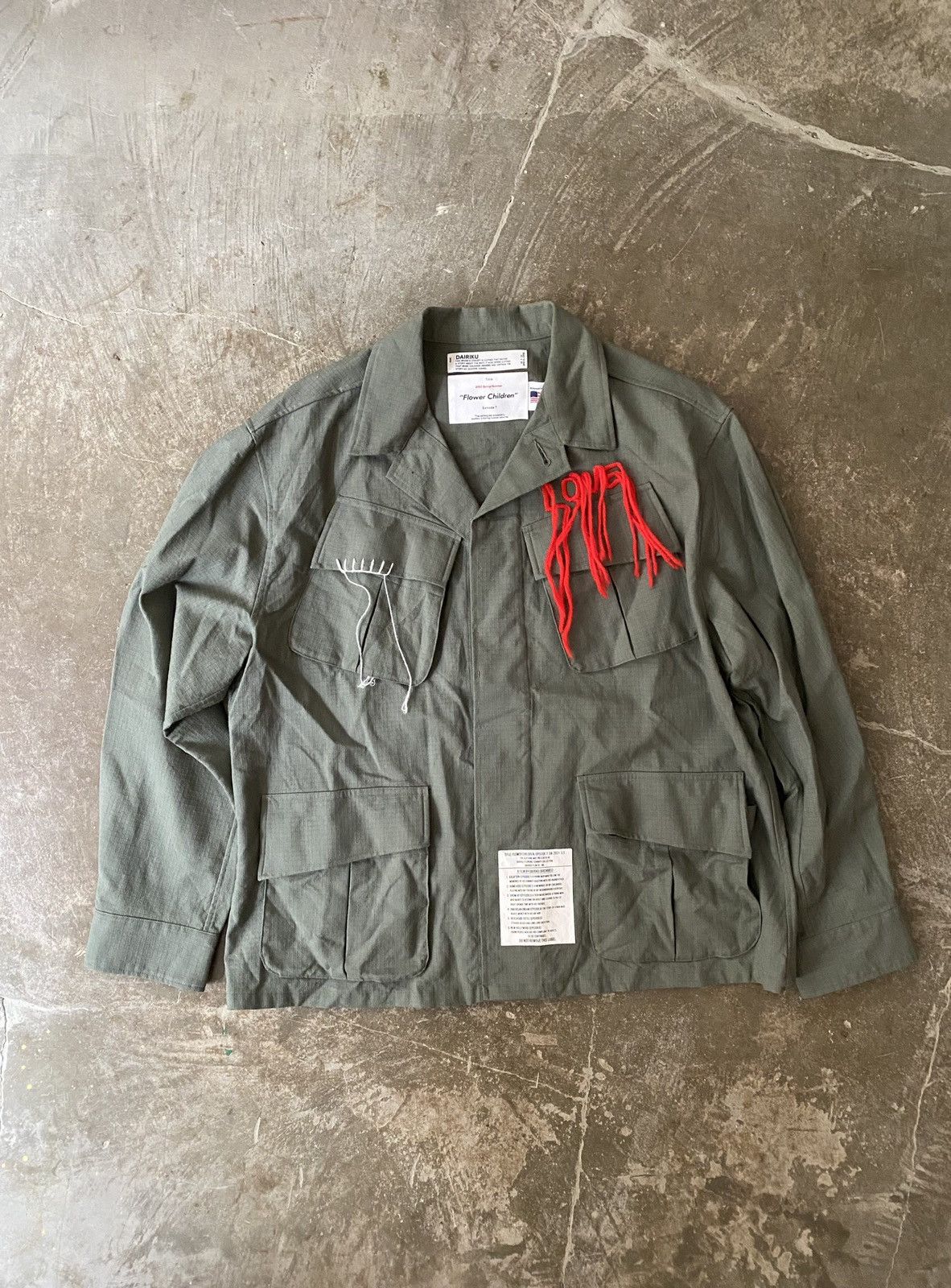 Japanese Brand Dairiku Wool Ripstop Military Fatigue Jacket Kapital Visvim Size US XL / EU 56 / 4 - 1 Thumbnail