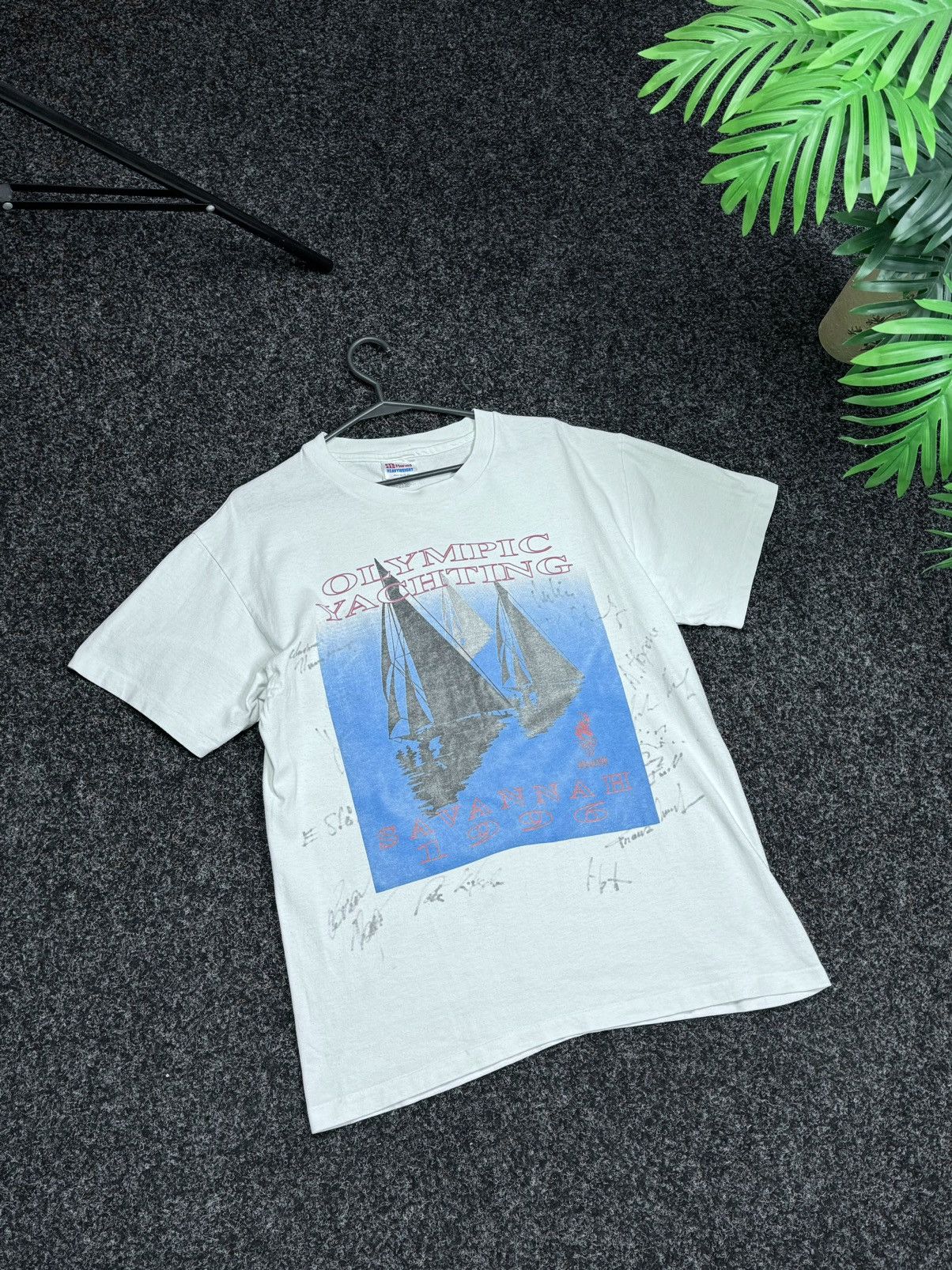 Vintage Olympic Yachting 1996 Tee Shirts Savannah Rare Size M Size US M / EU 48-50 / 2 - 2 Thumbnail