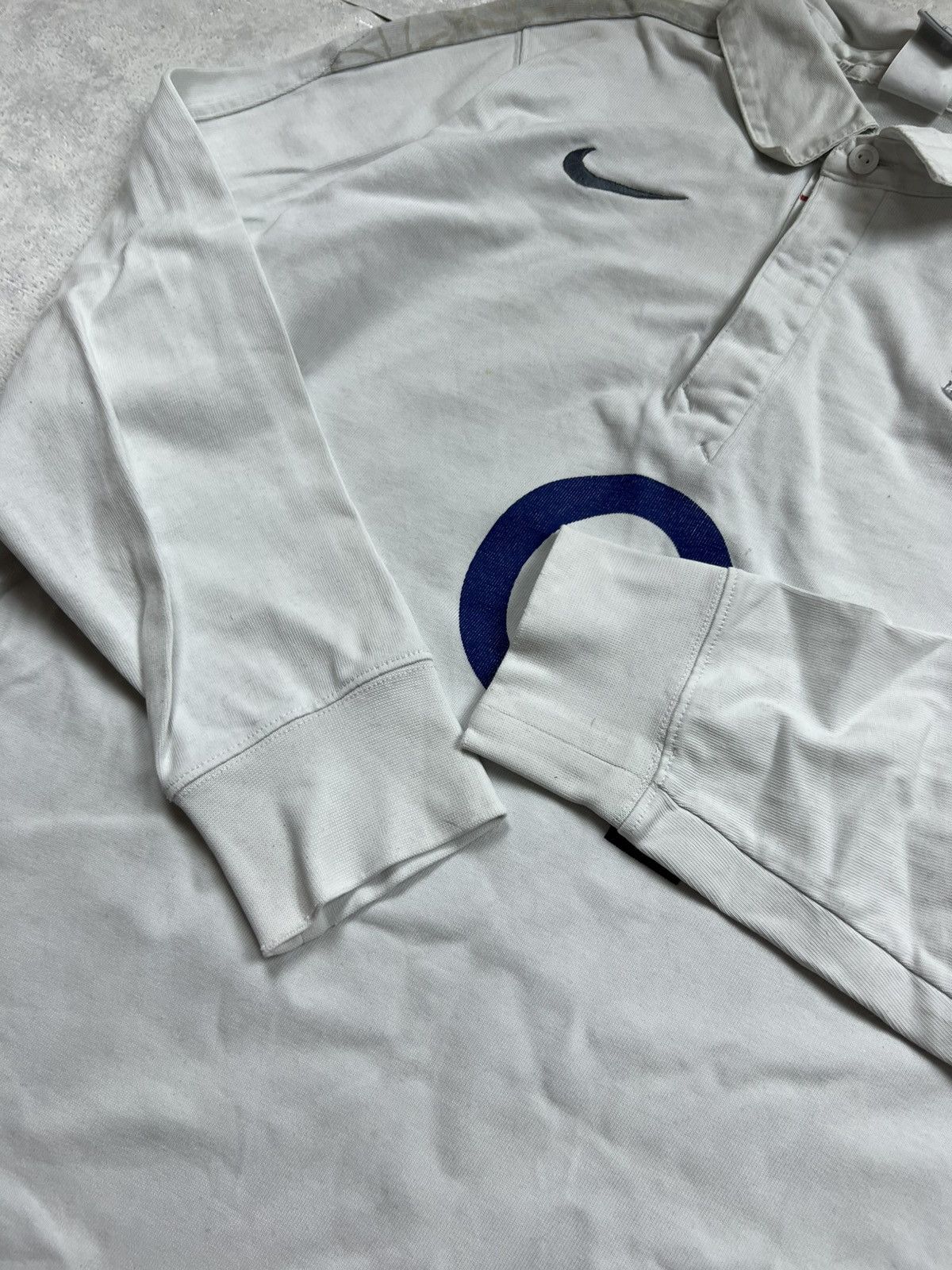 Nike 00s Nike England Swoosh Vintage Y2K Rugby Longsleeve Polo Size US L / EU 52-54 / 3 - 8 Thumbnail