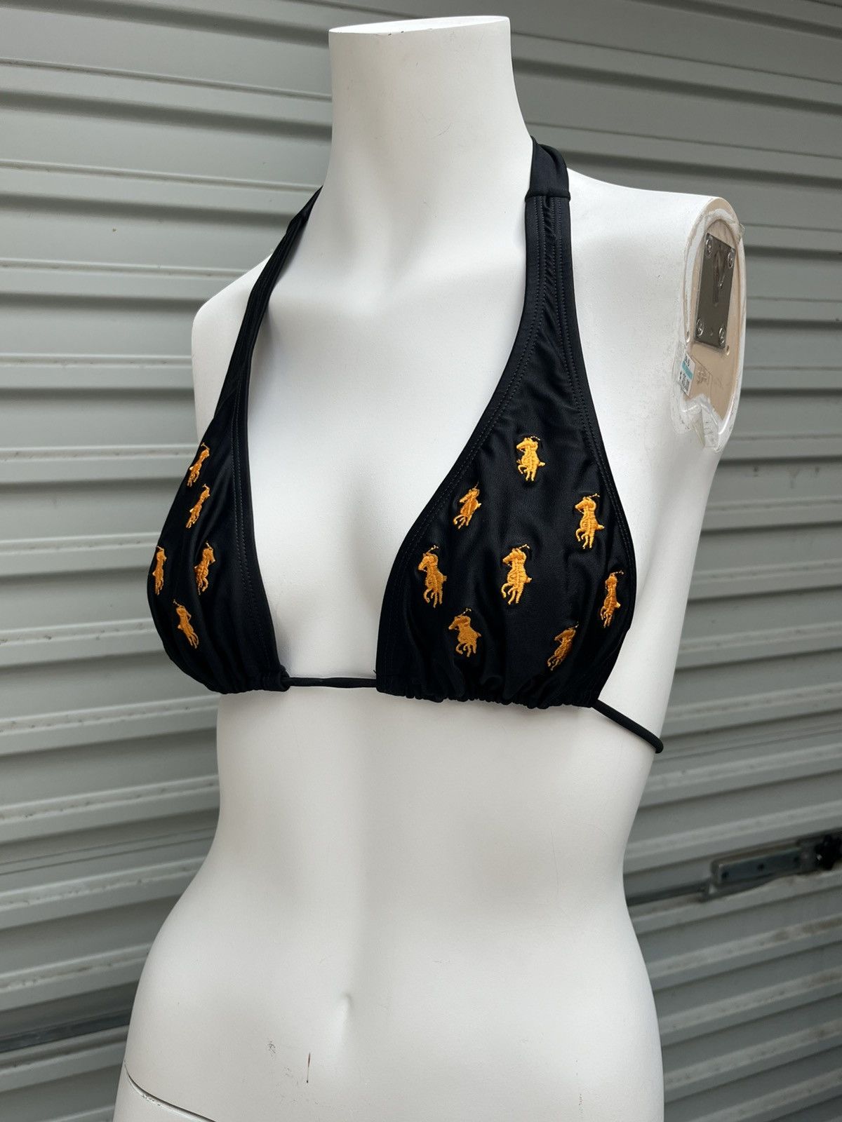 Polo Ralph Lauren POLO RALPH LAUREN BLACK BIKINI TOP Size ONE SIZE - 5 Thumbnail
