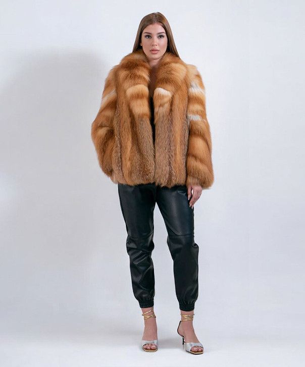 Other Women’s Red Fox Fur Coat Size L / US 10 / IT 46 - 2 Thumbnail