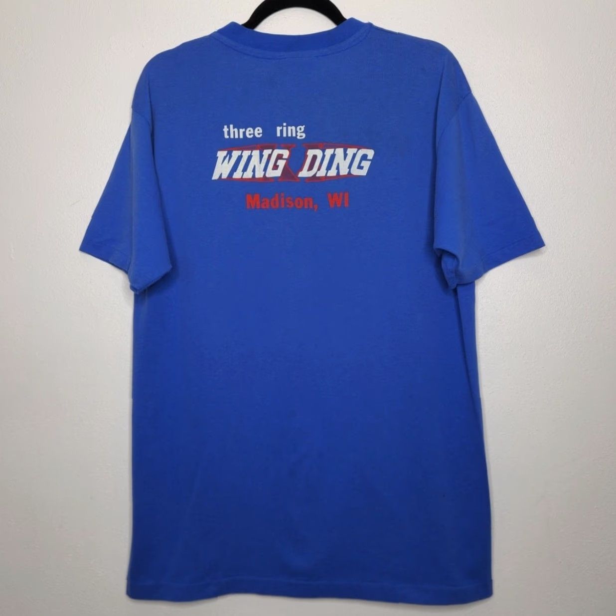 Hanes VINTAGE Honda Wing Ding 89 Madison Wisconsin Hanes Shirt Size US L / EU 52-54 / 3 - 6 Thumbnail