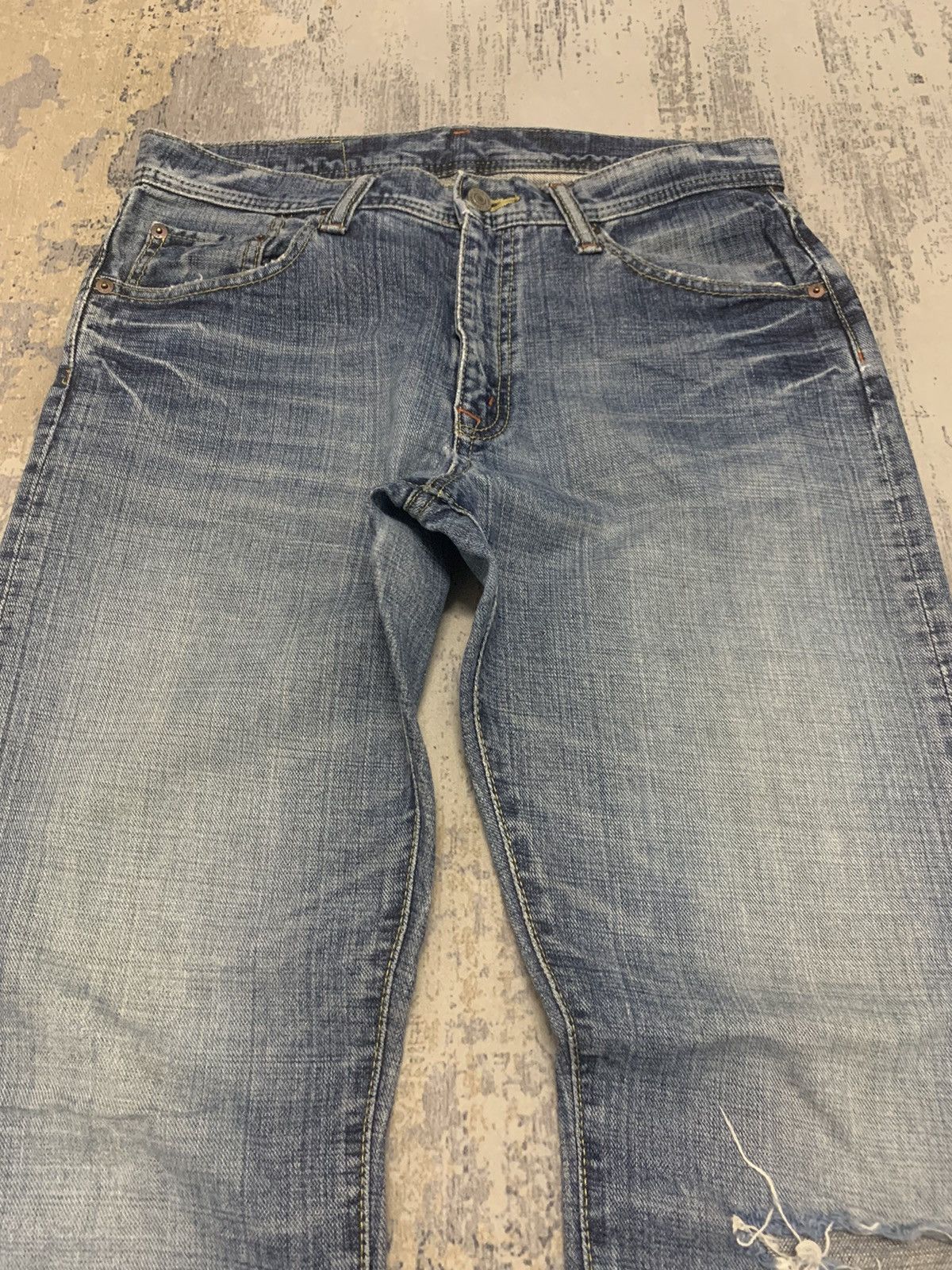 Japanese Brand Vintage Distressed GLHEART Light Wash Baggy J Size US 31 - 5 Thumbnail