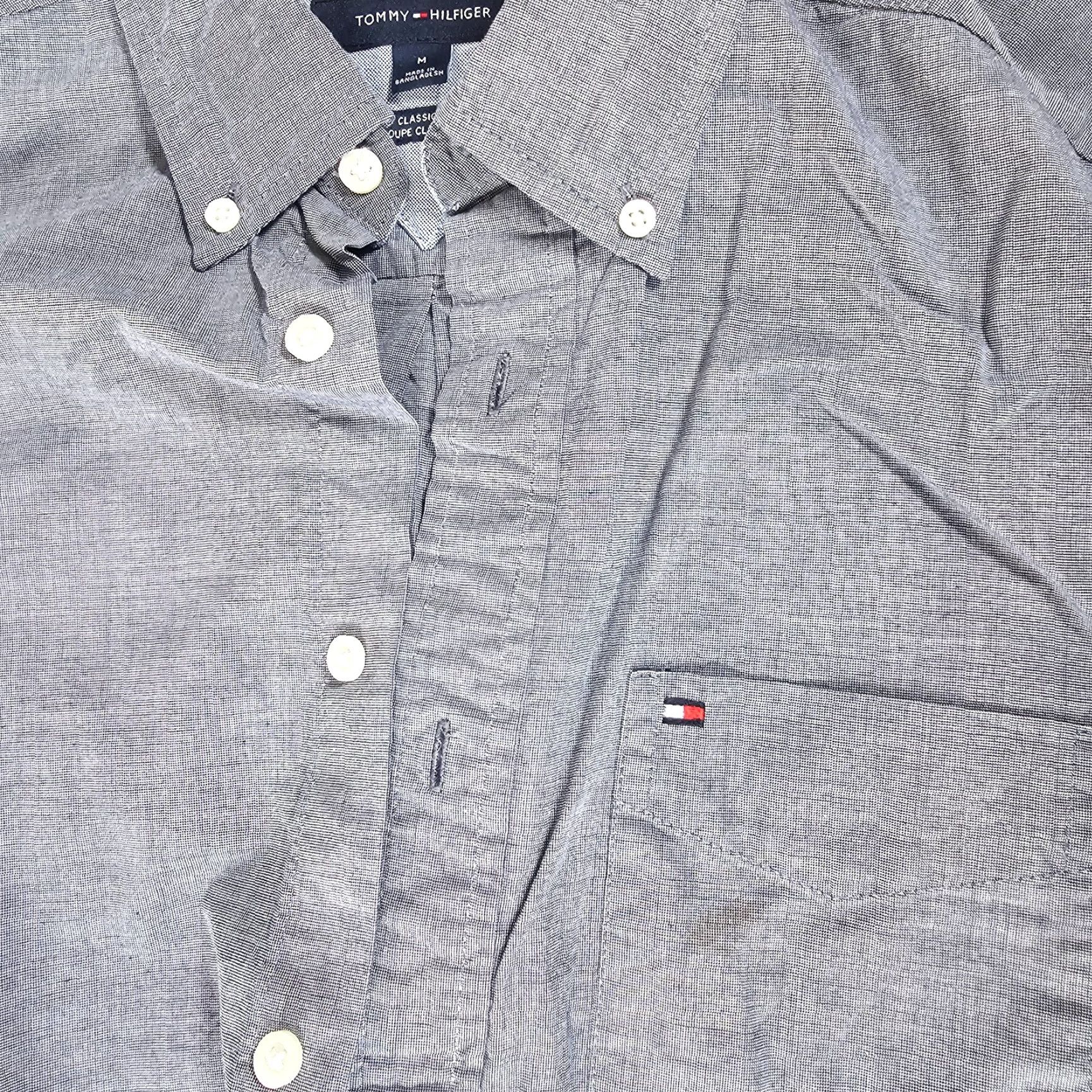 Tommy Hilfiger Tommy Hilfiger Shirt Men Button-Down Long Sleeve Medium Blue Solid Size US M / EU 48-50 / 2 - 3 Thumbnail