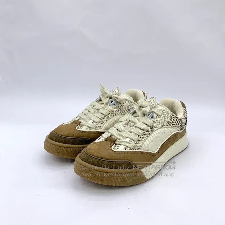 Dior Colour-blocked snake pattern lacing casual board shoe