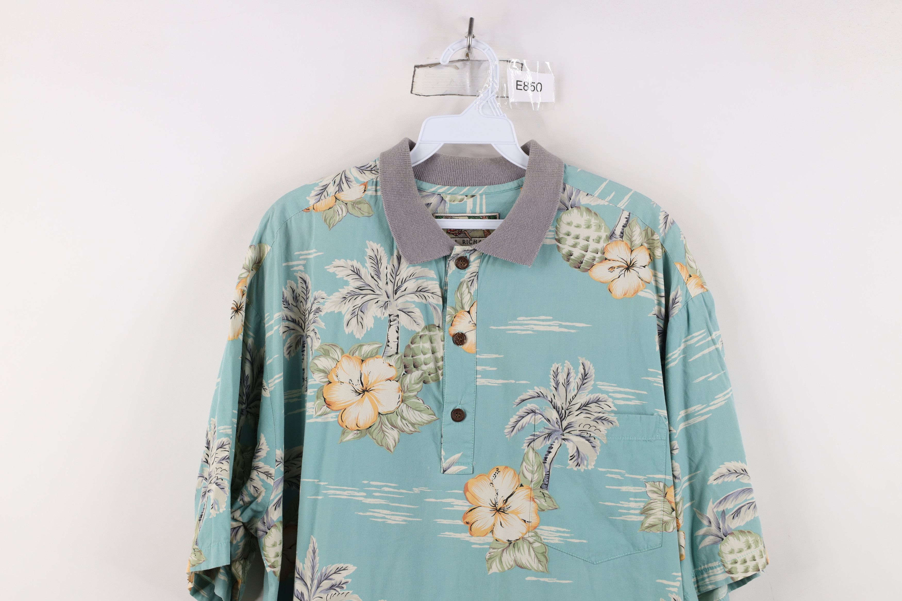 Vintage Vintage 90s Streetwear Beach Hawaiian Button Down Polo USA Size US L / EU 52-54 / 3 - 2 Thumbnail