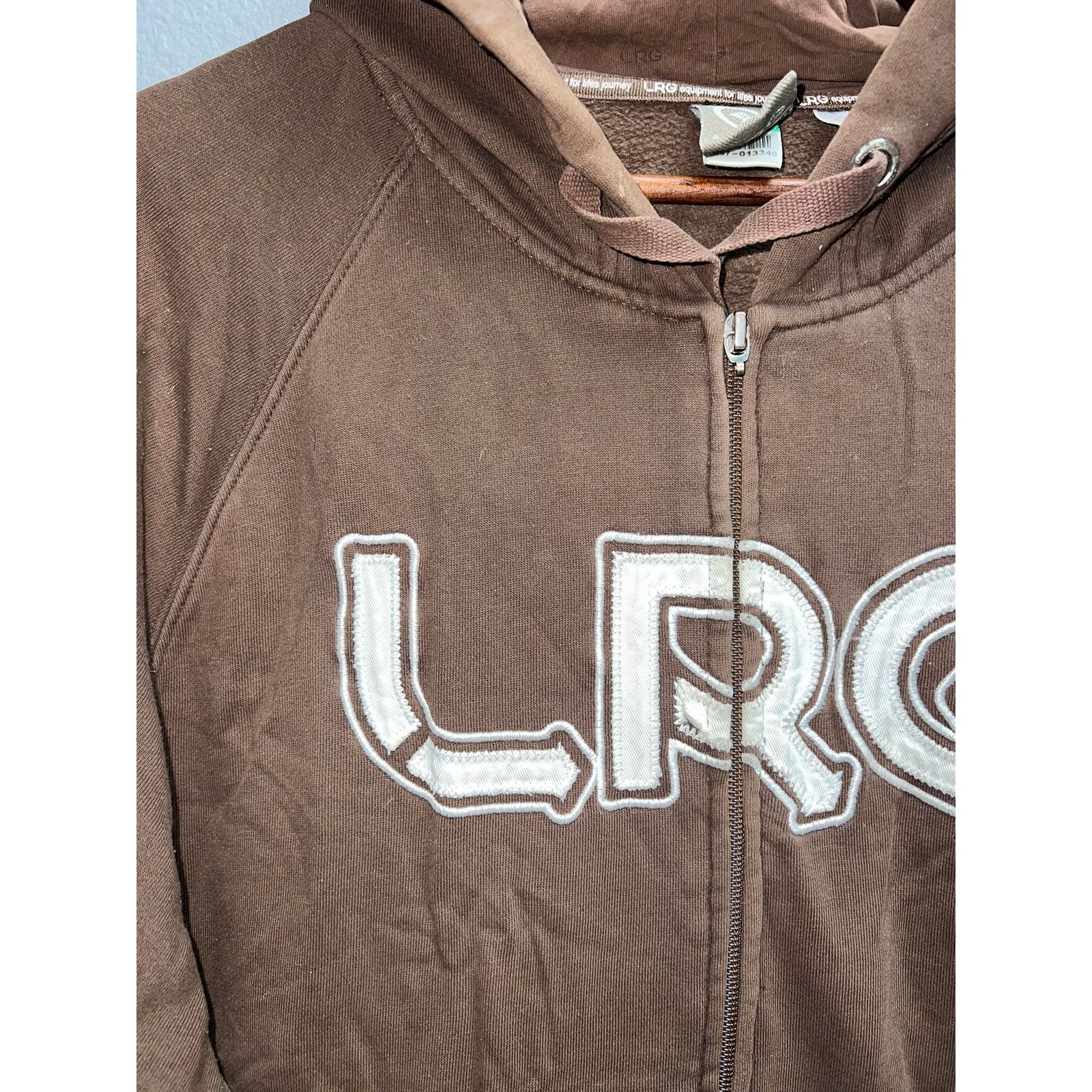 Vintage Y2K LRG Brown Hoodie Full Zip Lifted Research 2000s Size XL Size US XL / EU 56 / 4 - 3 Thumbnail