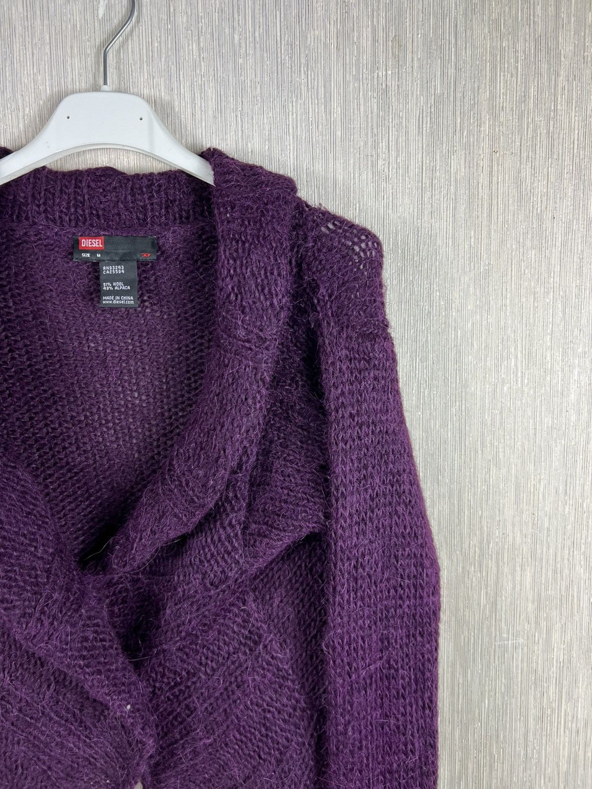 Diesel Vintage Diesel y2k alpaca open knit sweater cardigan goth Size M / US 6-8 / IT 42-44 - 3 Thumbnail