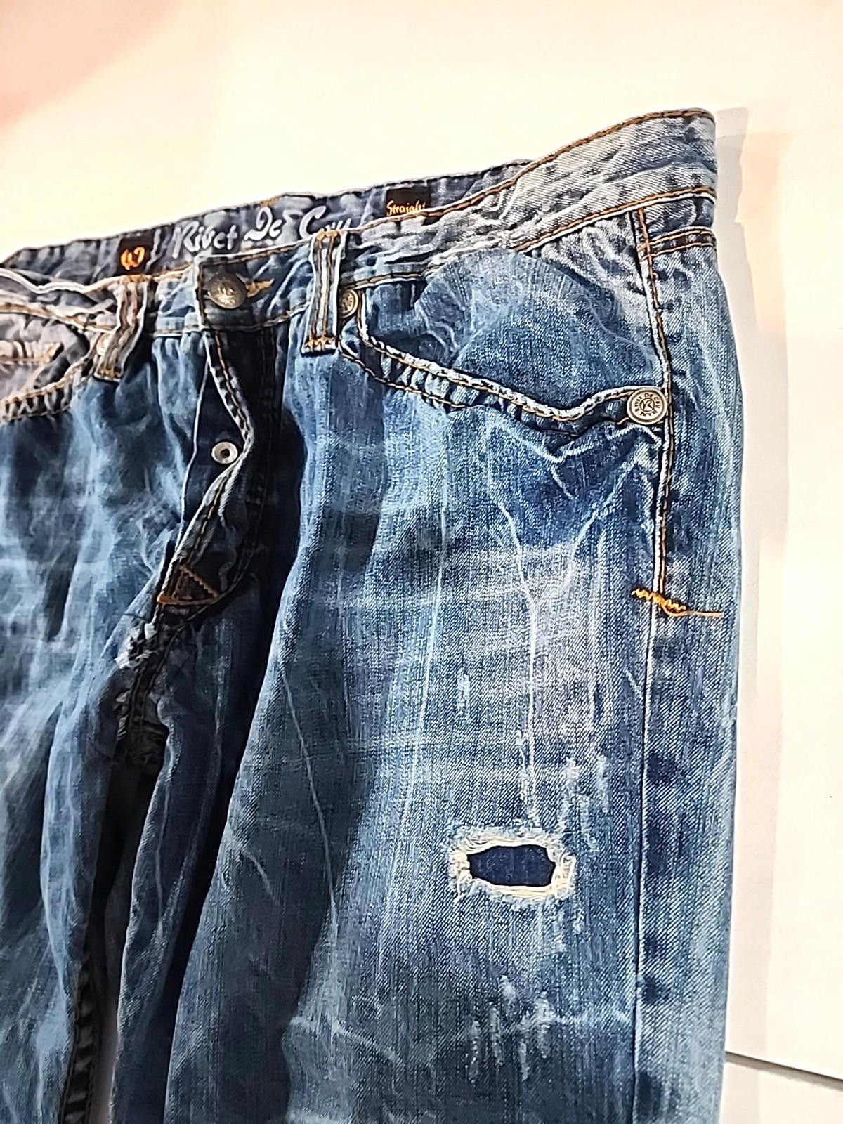 Other Rivet De Cru Big Baggy Jeans Distressed USA Actual 40W x 32L Size US 40 / EU 56 - 6 Thumbnail