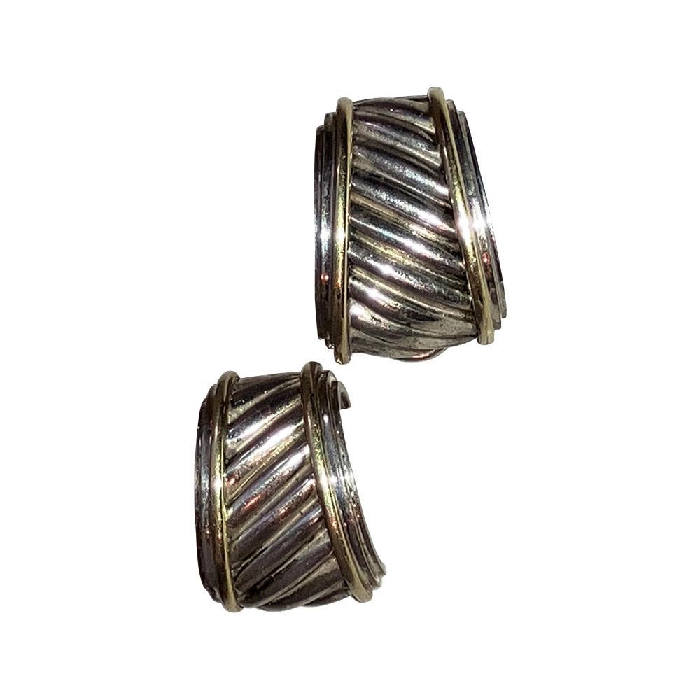 David Yurman David Yurman Sterling 14 kt Cable Earrings Size ONE SIZE - 2 Thumbnail