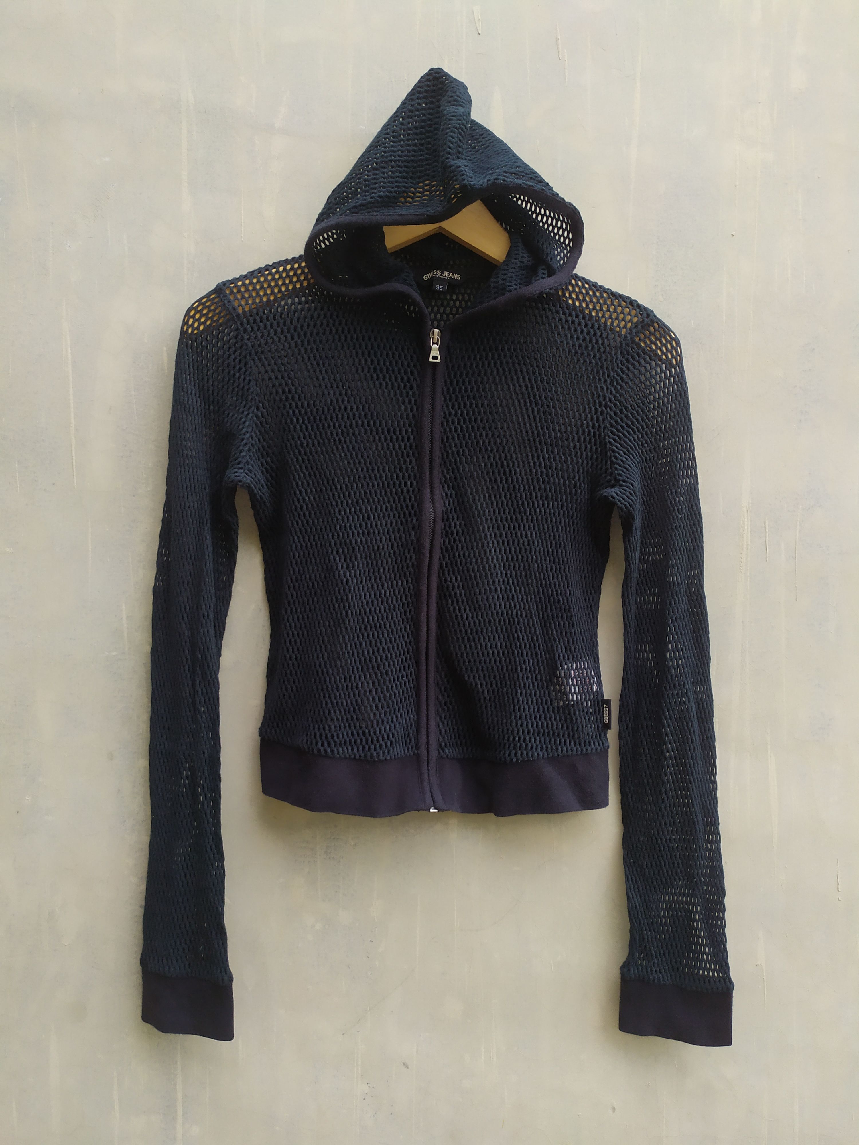 Guess × Vintage Vintage Guess Authentic Crop Hoodie Mesh Size S / US 4 / IT 40 - 1 Thumbnail