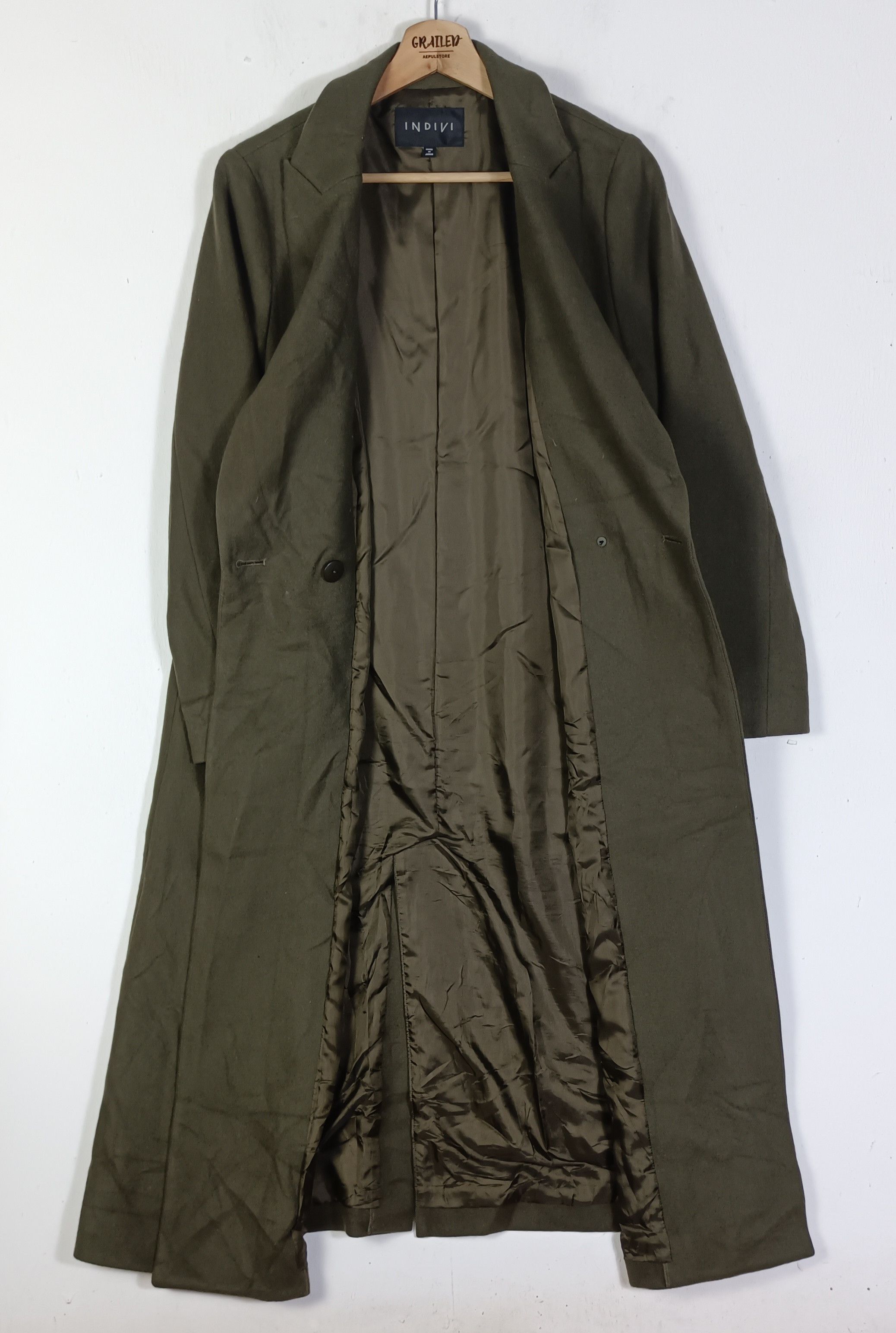 Japanese Brand Vintage💥 INDIVI Double Breasted Coat Size US L / EU 52-54 / 3 - 3 Thumbnail
