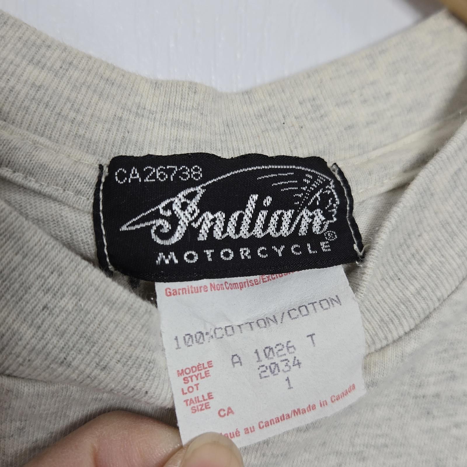 Indian Motorcycle Vintage Indian Motorcycle Shirt Men's Medium Tee Gray Size US M / EU 48-50 / 2 - 3 Thumbnail