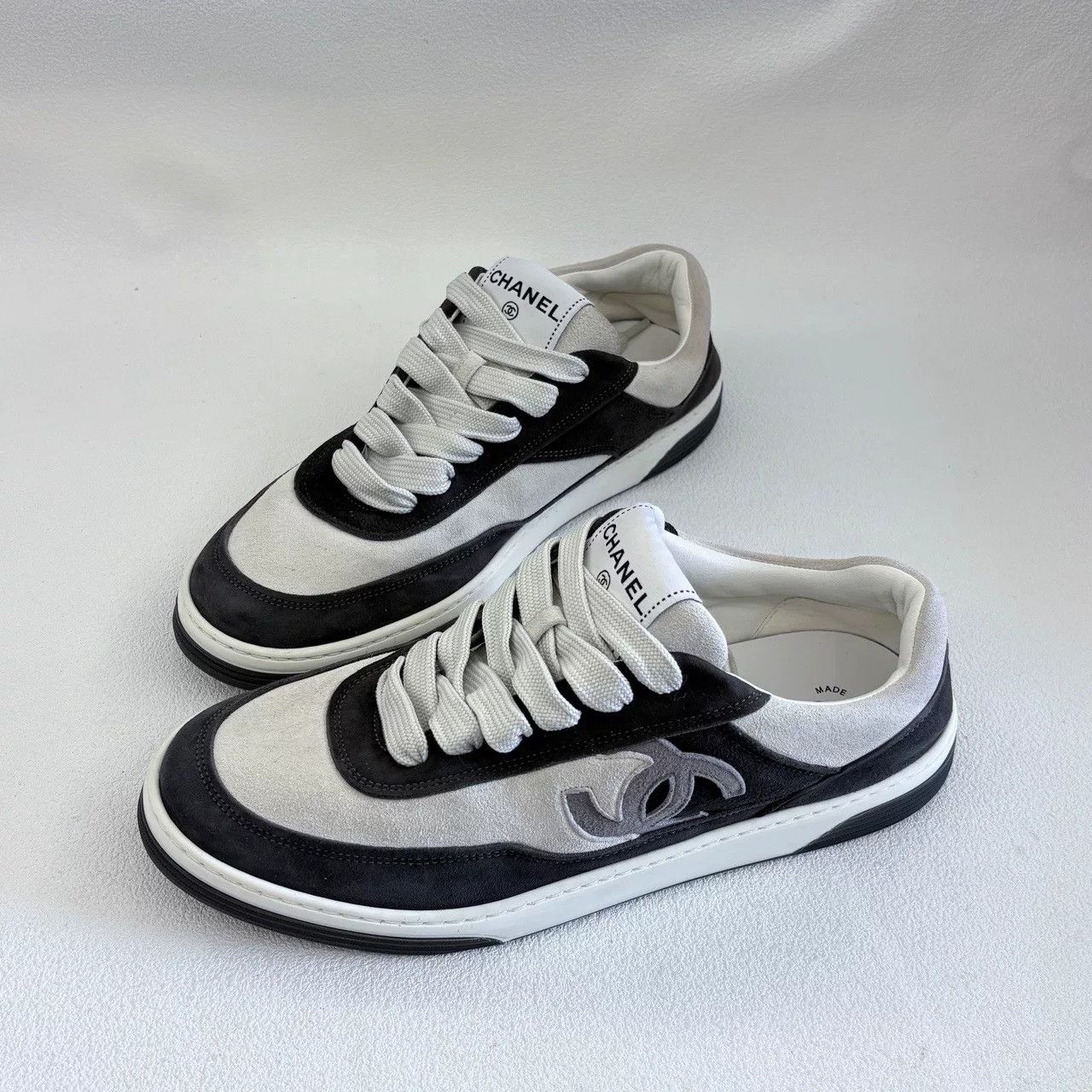 Chanel chanel black white panda slip-on sneakers Size US 8 / IT 38 - 1 Thumbnail