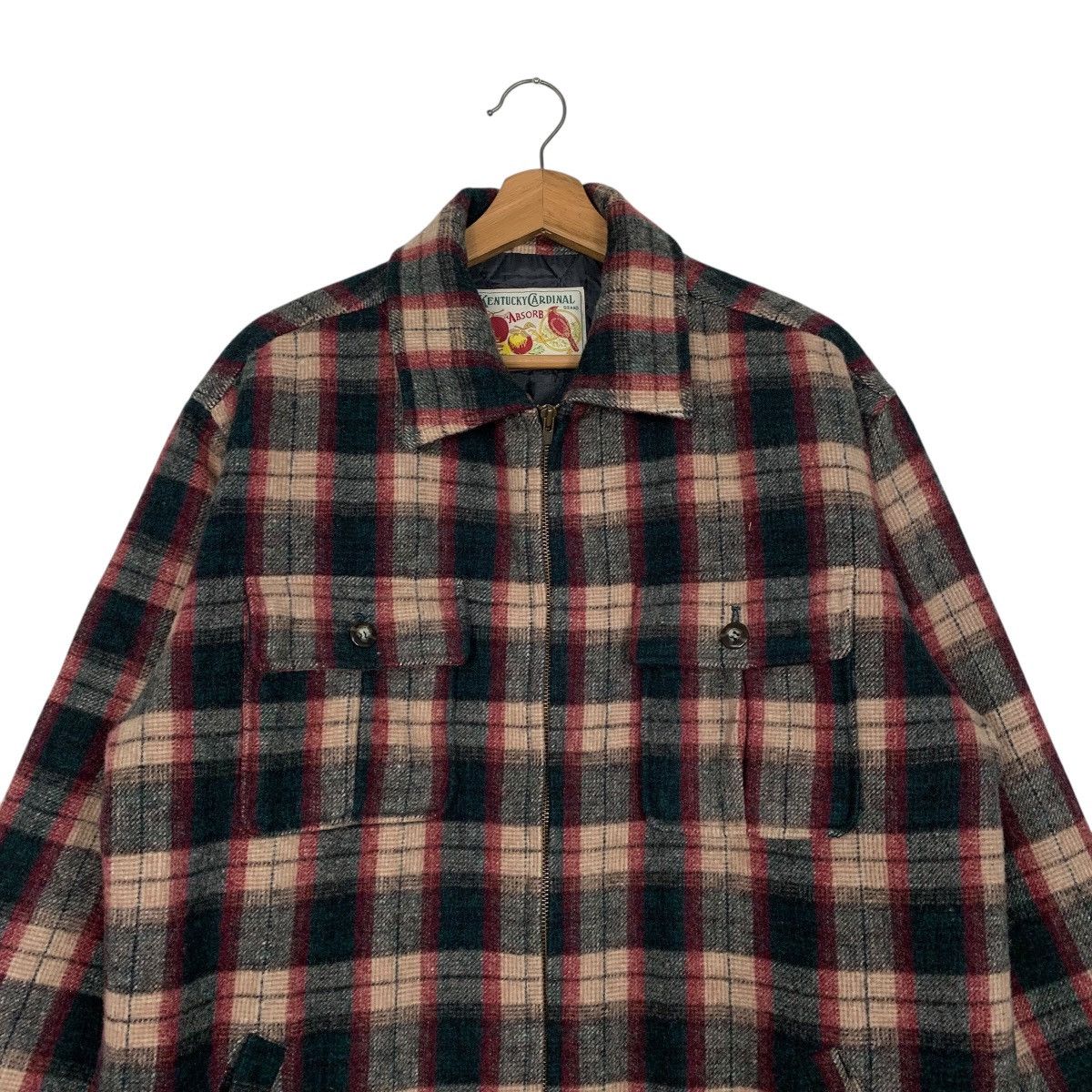 Japanese Brand Vintage Kentucky Cardinal Tartan Wool Jacket Size US L / EU 52-54 / 3 - 2 Thumbnail