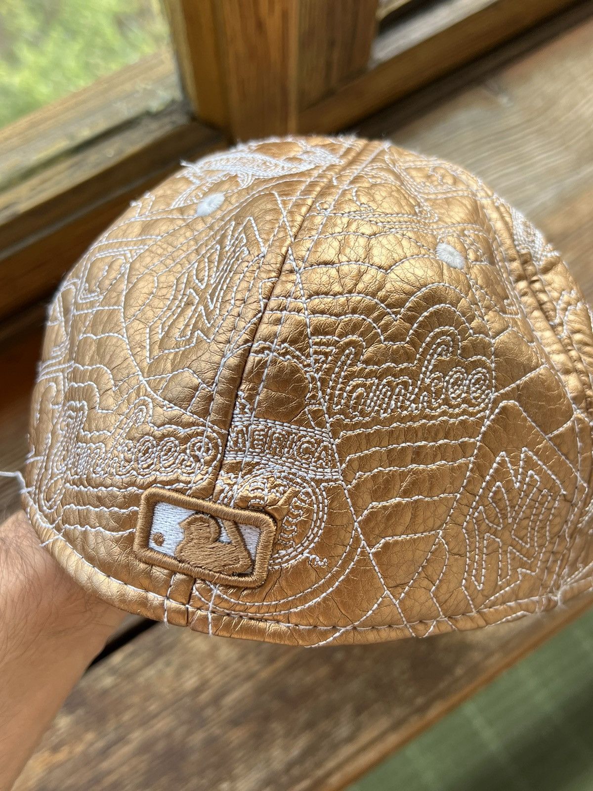 New Era Vintage Leather New York Yankees Cap New Era Y2K Size ONE SIZE - 8 Thumbnail