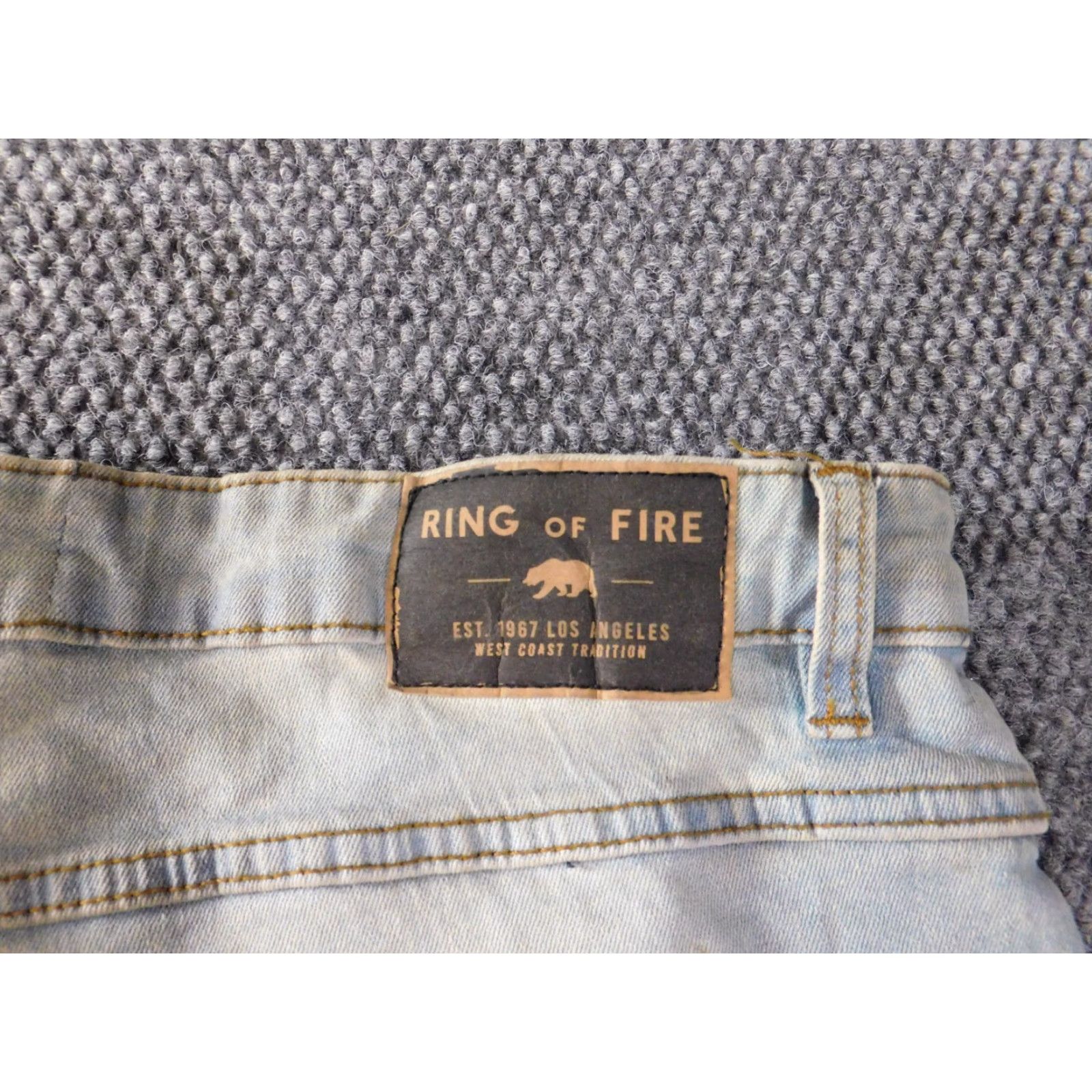 Ring Of Fire Ring of Fire Jeans 34x28 Mens Blue Slim Straight Light Wash Distressed Denim Straight retro Size US 34 / EU 50 - 6 Thumbnail