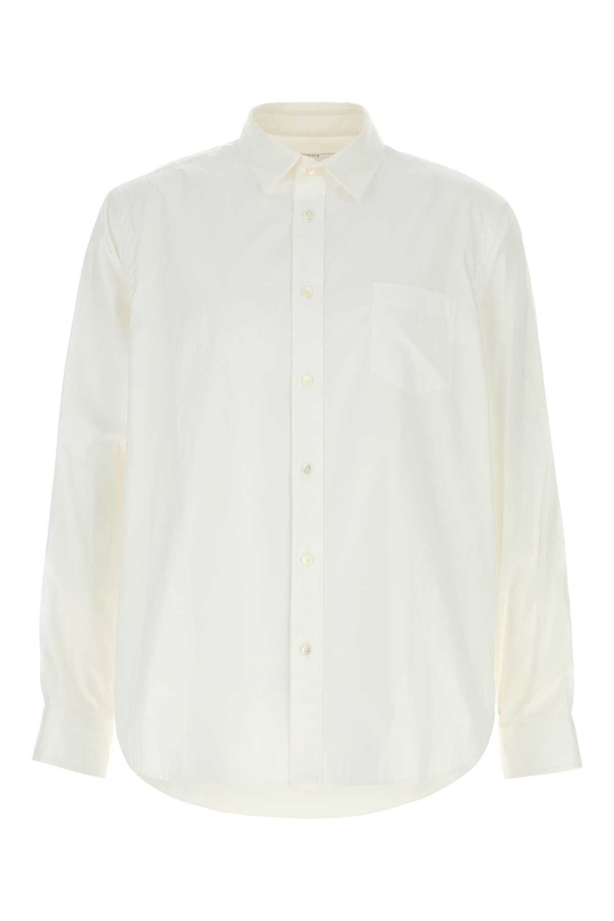 Sacai White Poplin And Oxford Shirt Size US L / EU 52-54 / 3 - 1 Thumbnail