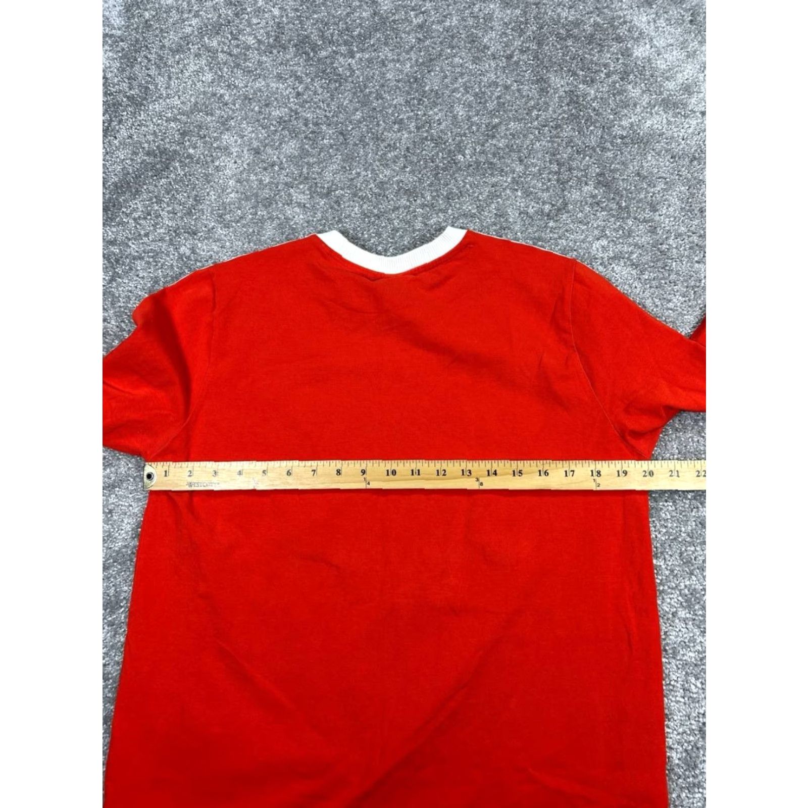 Adidas Adidas Sweatshirt Womens Xl Orange 3 Stripe Cotton Pullover Size XL / US 12-14 / IT 48-50 - 6 Thumbnail