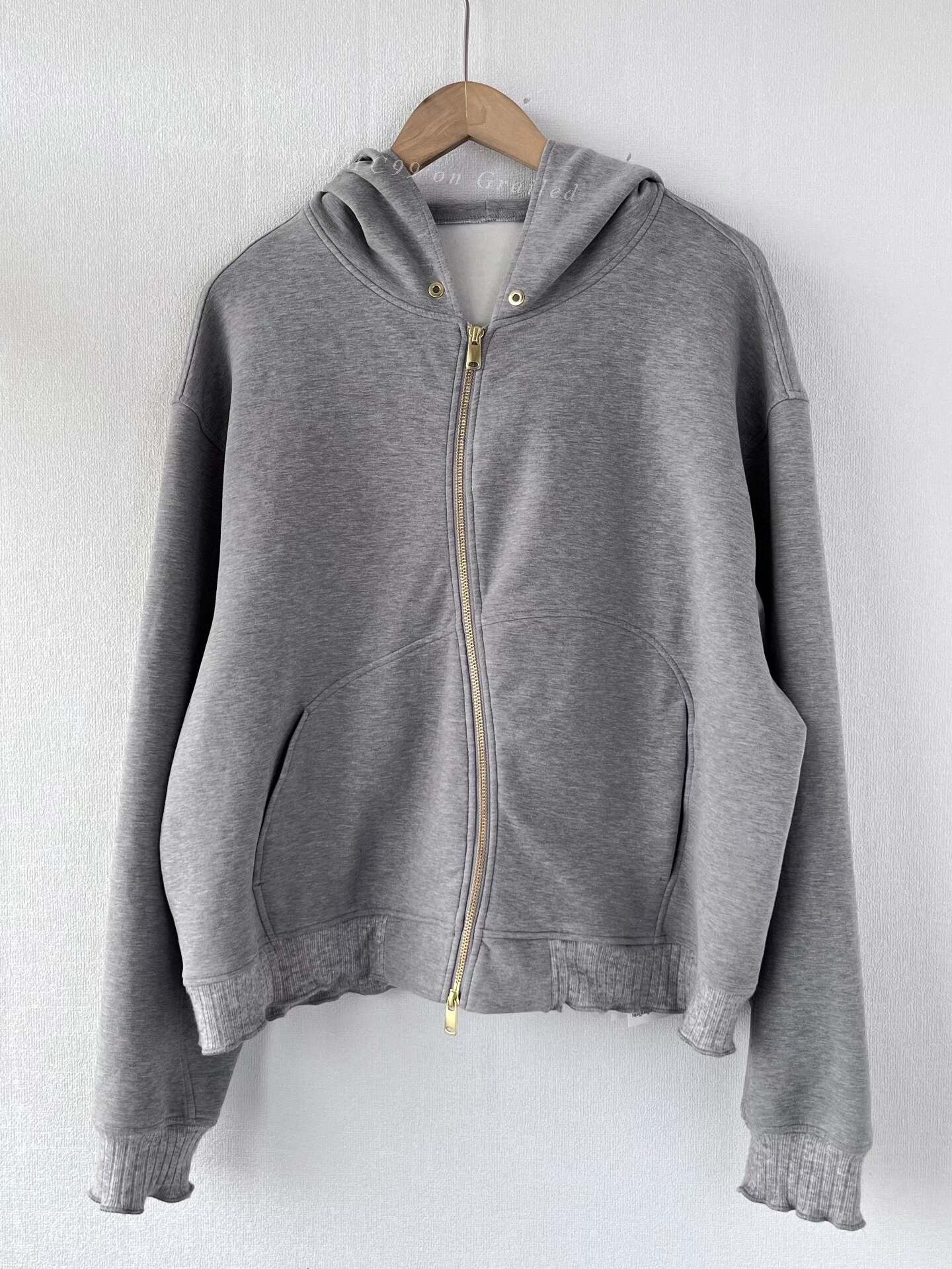 EPOKHE Epide Prefab Solid Gray Double Zipper Hoodie Size US L / EU 52-54 / 3 - 1 Thumbnail