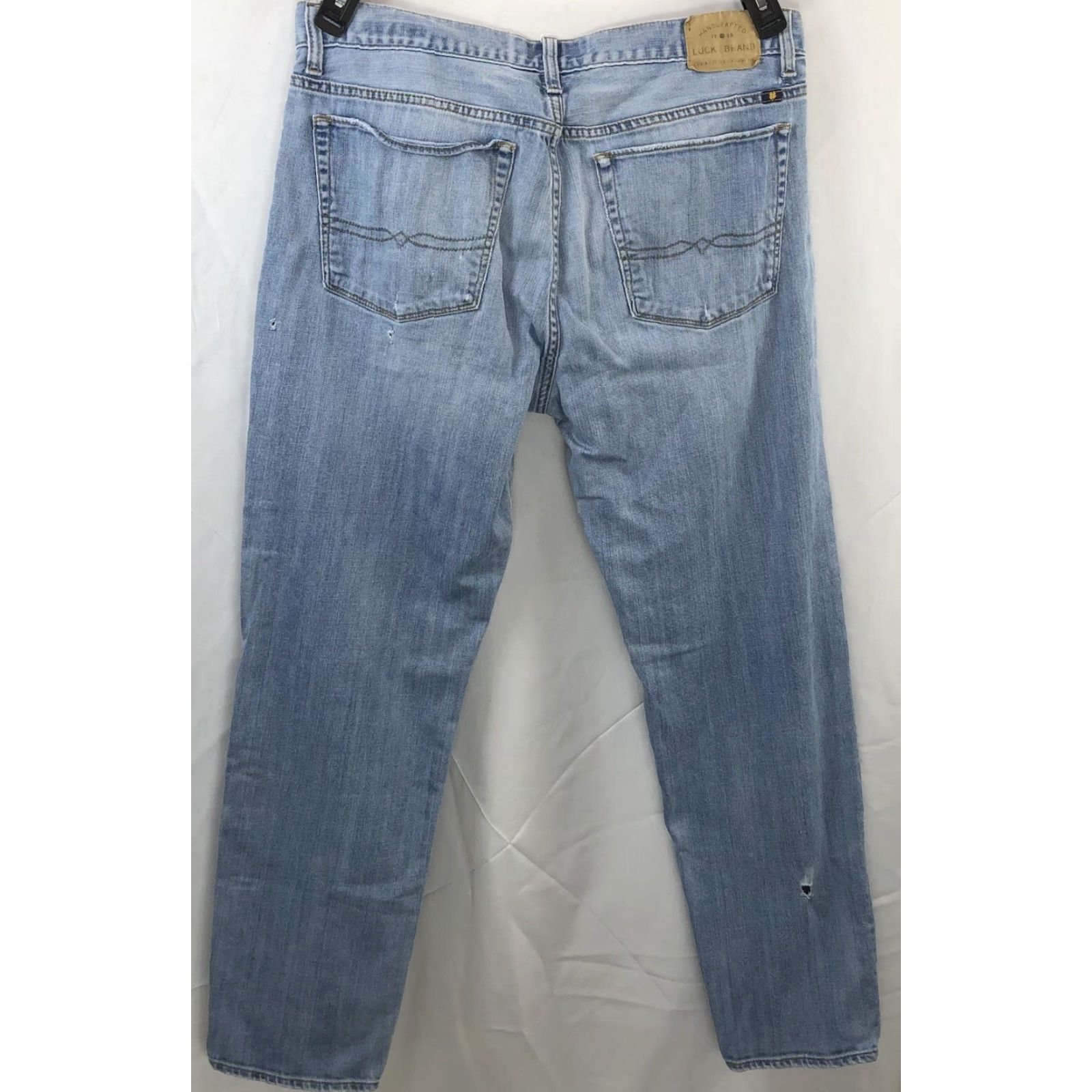 Lucky Brand VINTAGE Lucky Brand Distressed Blue Jeans 36X32 Denim 10 Authentic Skinny Y2K Mens Size US 36 / EU 52 - 2 Thumbnail