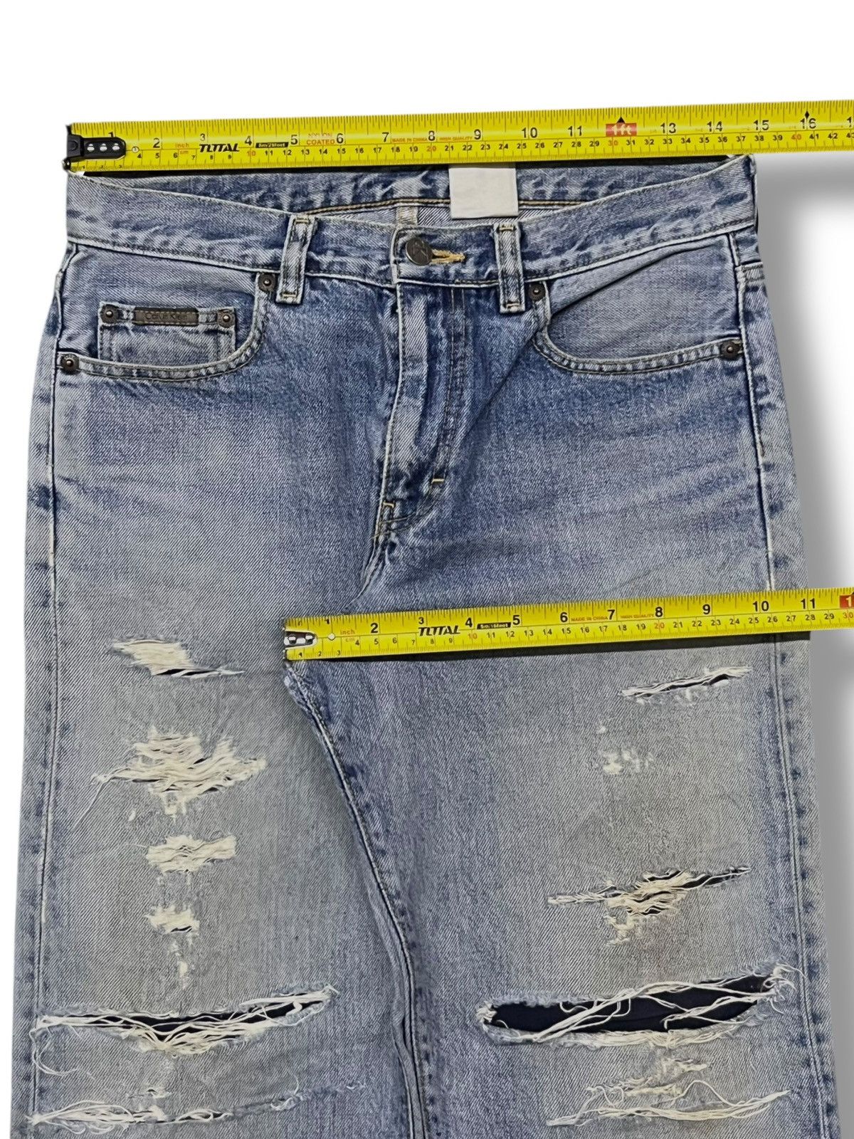 Calvin Klein Vintage Calvin Klein Jeans - Faded Light Wash, Distressed Size US 29 - 19 Thumbnail