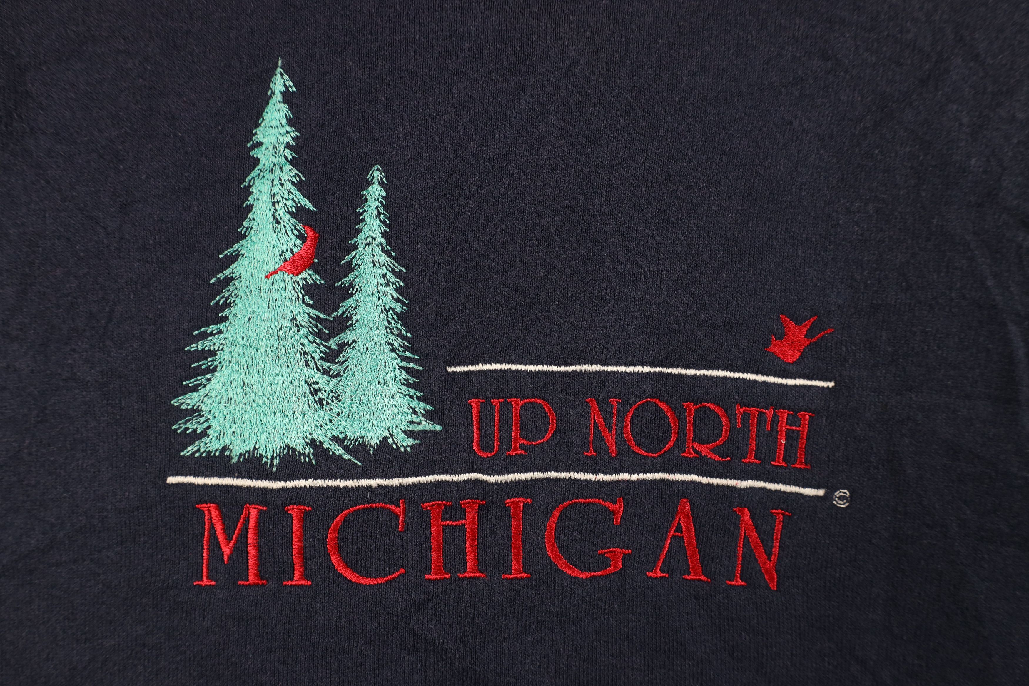 Vintage Vintage 90s Streetwear Michigan Turtleneck Sweatshirt USA Size L / US 10 / IT 46 - 4 Thumbnail