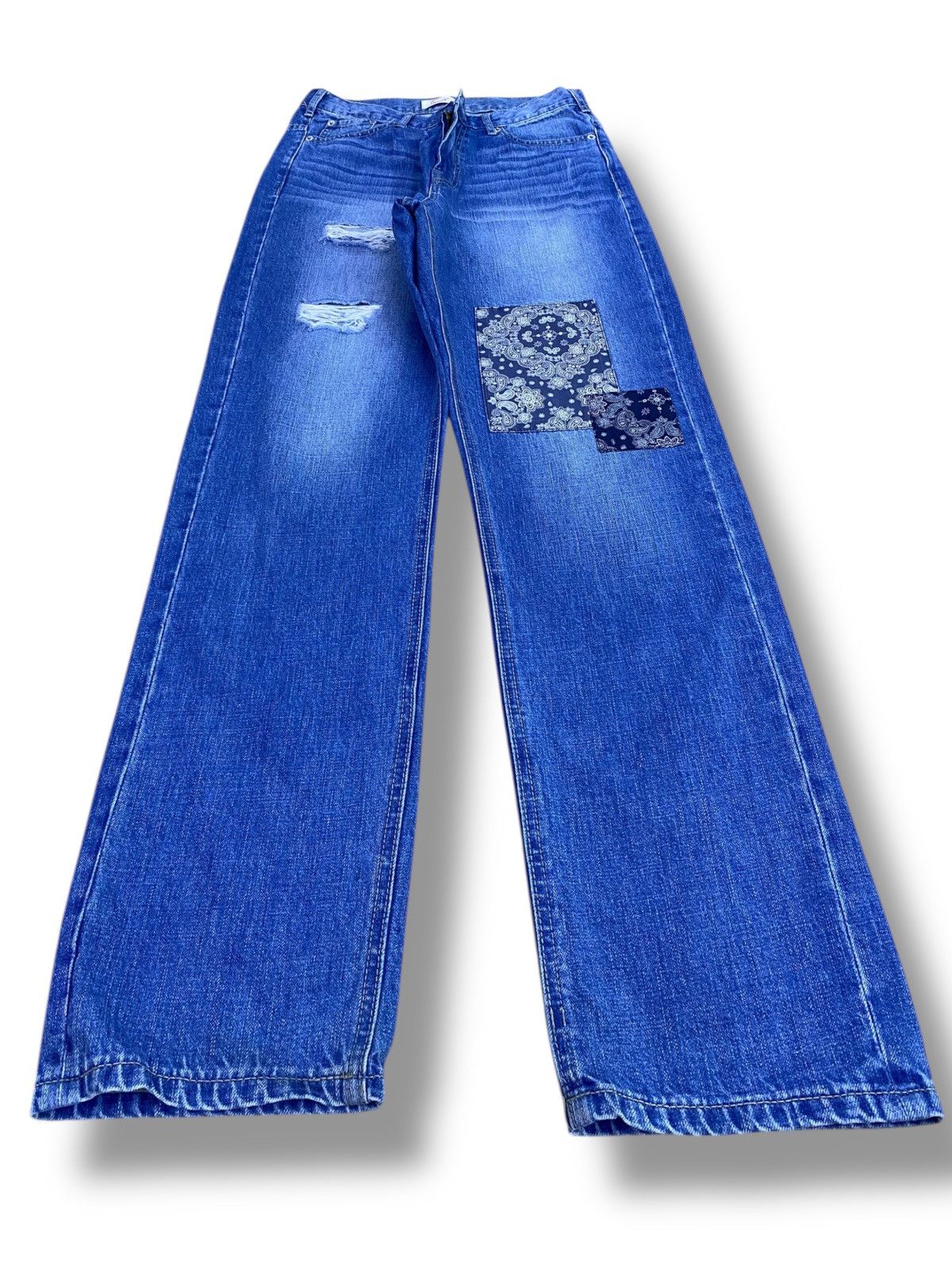 Other Japanese Brand Whiskers Ripped Style Patchwork Jeans Size US 28 / EU 44 - 1 Thumbnail