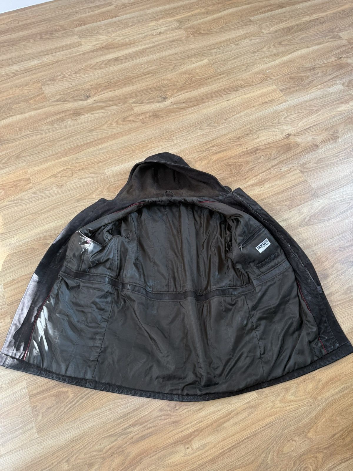 Thierry Mugler RARE ARCHIVE Thierry Mugler Avant-Garde Leather Trench Coat Size US M / EU 48-50 / 2 - 3 Thumbnail