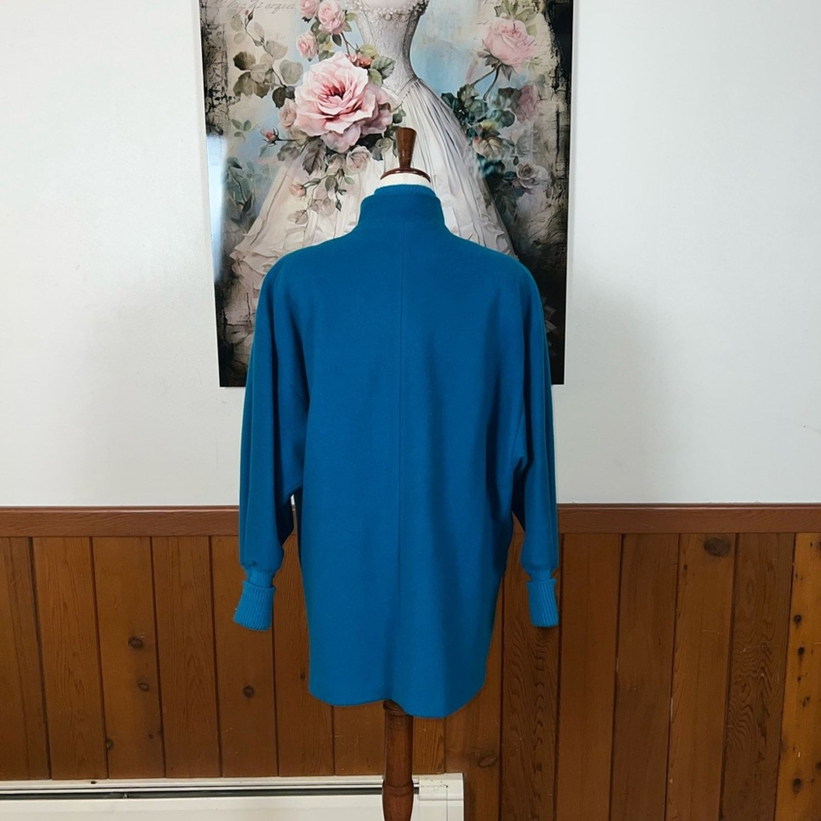 Vintage Beautiful Vintage 1980s Portrait Wool Coat! Size L / US 10 / IT 46 - 6 Thumbnail
