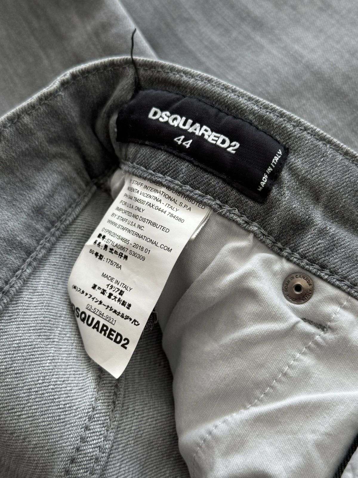 Designer × Dsquared2 Dsquared2 2018 Distressed Painted Skinny Jeans Pants Size US 30 / EU 46 - 6 Thumbnail